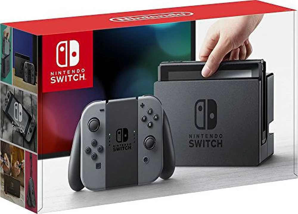 Nintendo Swtich 6 items Deluxe Game Bundle:Nintendo Switch 32GB Console Gray Joy-con, 64GB Micro SD Memory Card The Legend of Zelda: Breath of the Wild 1-2-Switch Just Dance 2017 Game Disc