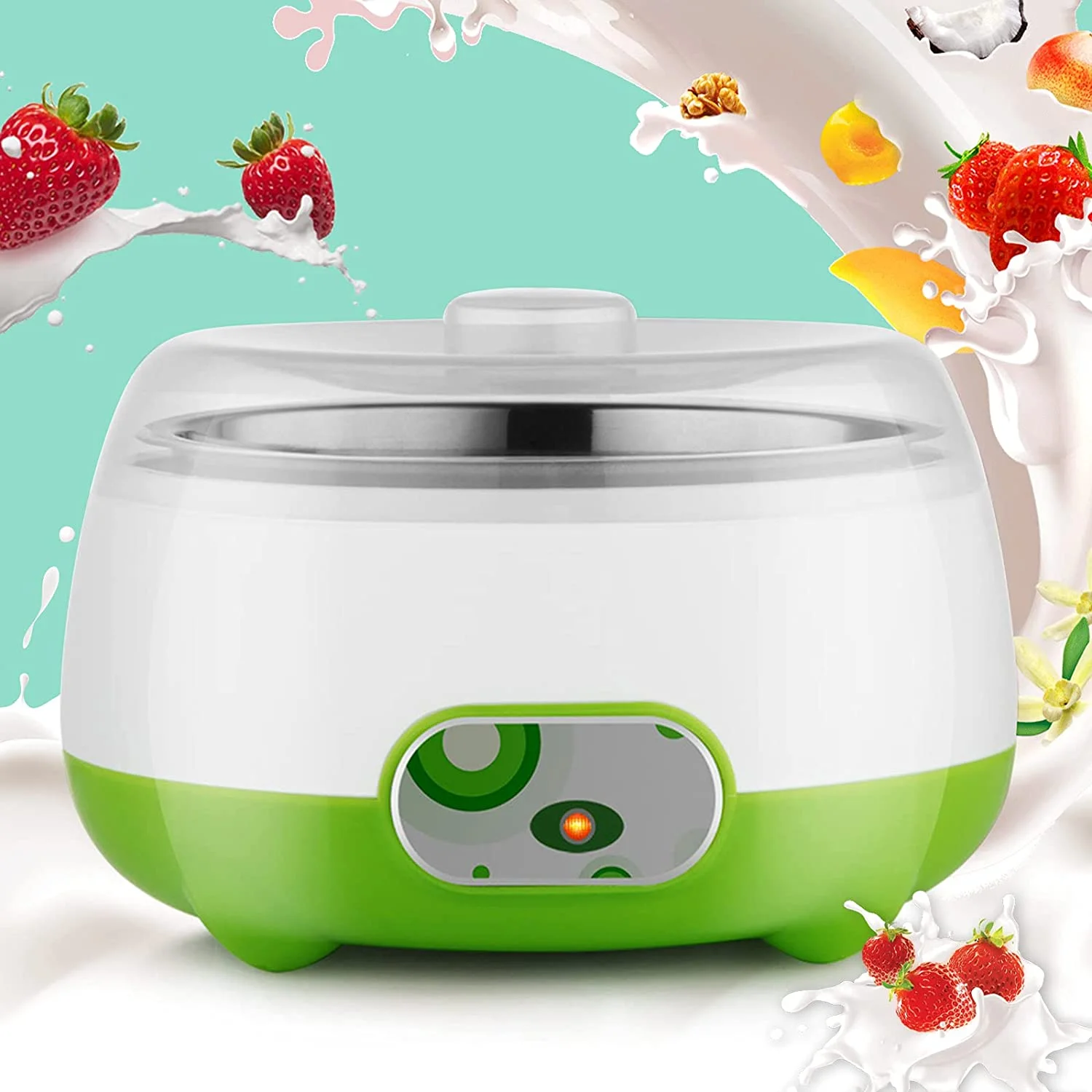 Automatic Yogurt Machine, Stainless Steel Liner Yogurt Maker Machine, Home DIY Yogurt Maker
