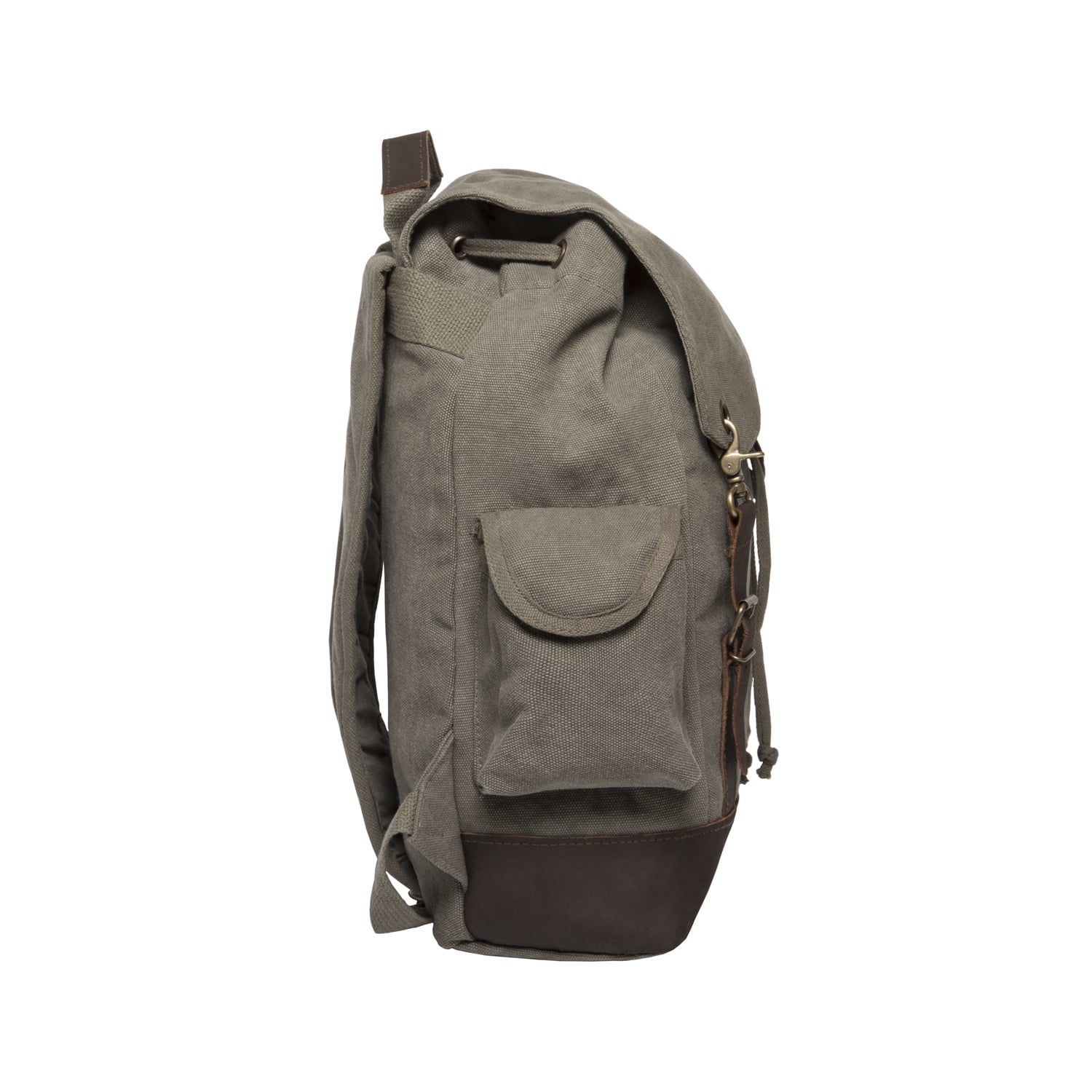 Playstation 4 Controller Canvas Rucksack Backpack with Leather Straps Olive & Bk