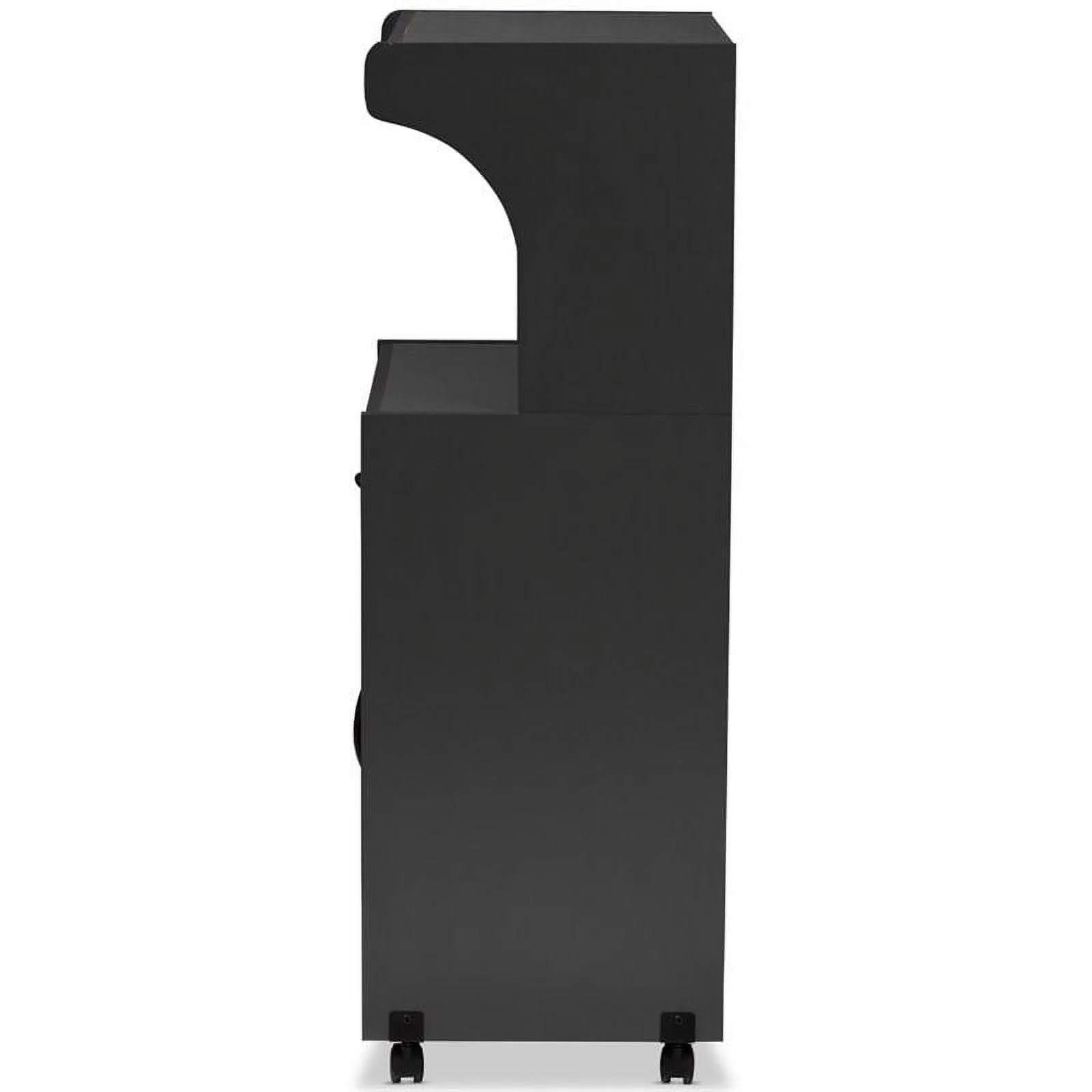 Bowery Hill Microwave Stand in Dark Grey