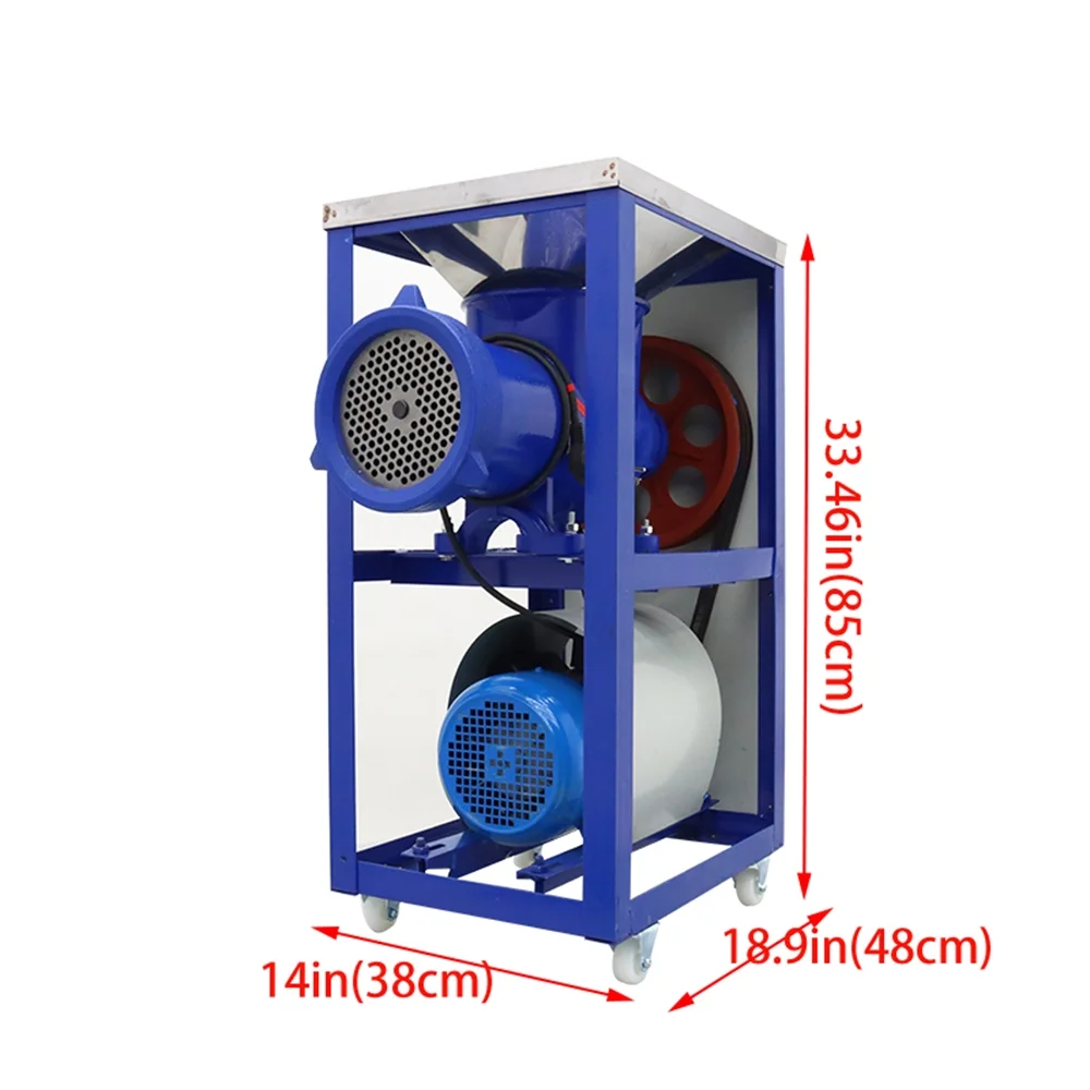 TECHTONGDA Electric Meat Grinder Fish Chicken Bones Crusher Stainless Steel Feed Processer 220V 4KW