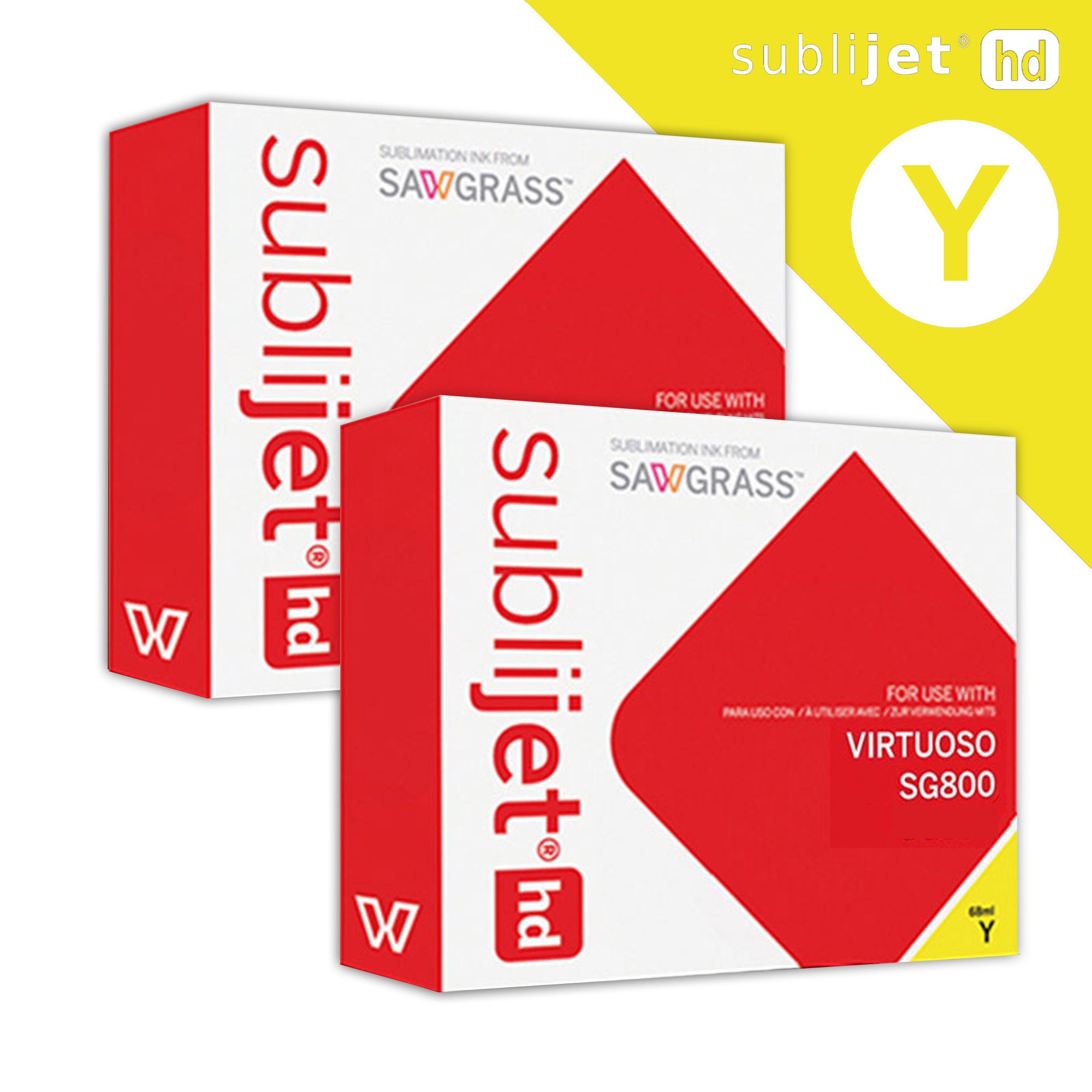 Sawgrass SG400 or SG800 Yellow Genuine SubliJet HD Sublimation Inkjet Cartridges for Dye Sublimation