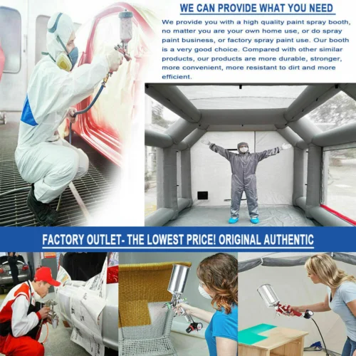 WGIA 20x10x8 Feet(2 blowers) Inflatable Spray Paint Booth Tent Mobile Car Paint US