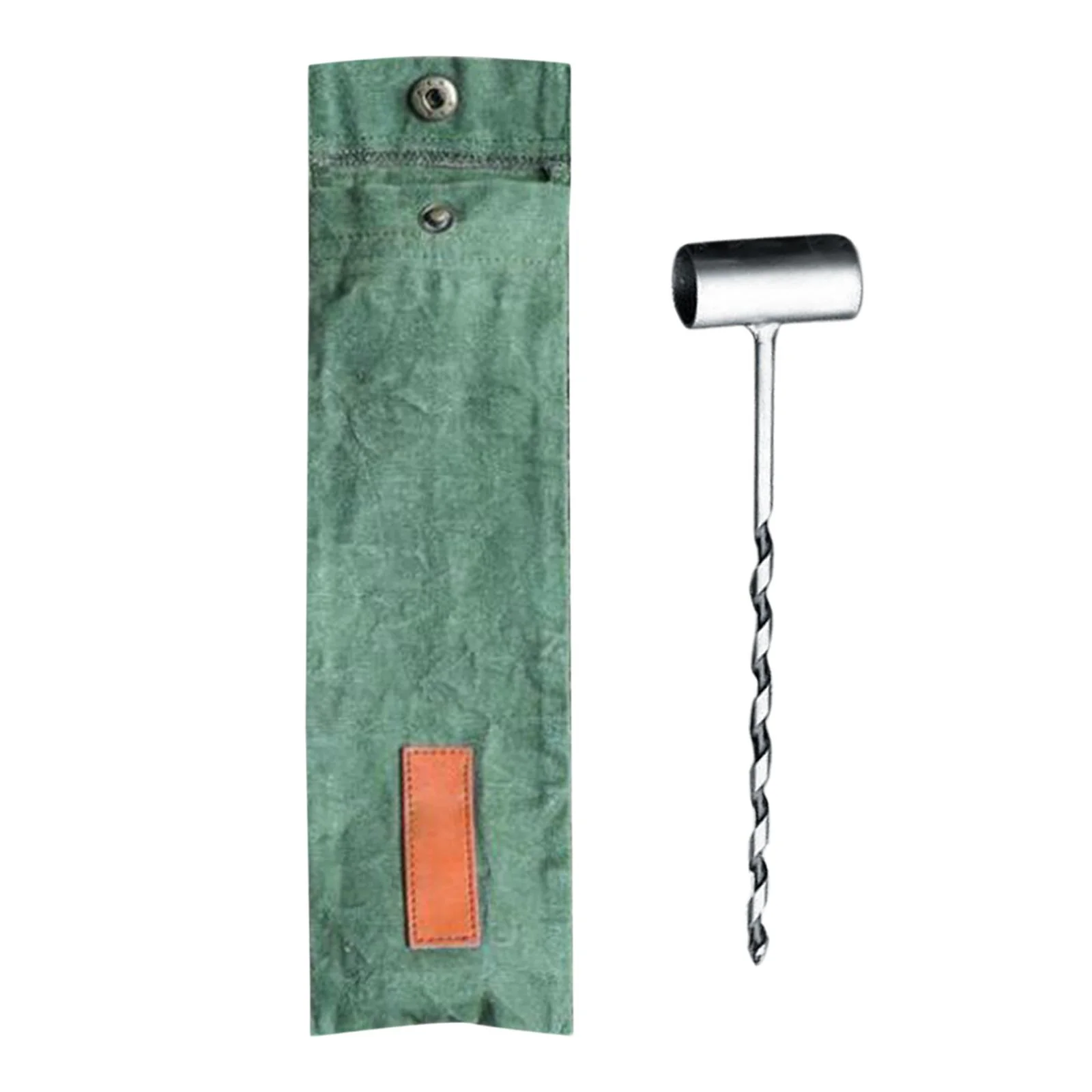 Hand Auger Wrench - Gear and Equipment Wood Drill Peg Tool Manual for Camping, Hiking and Outdoor Backpacking , Green 6mm