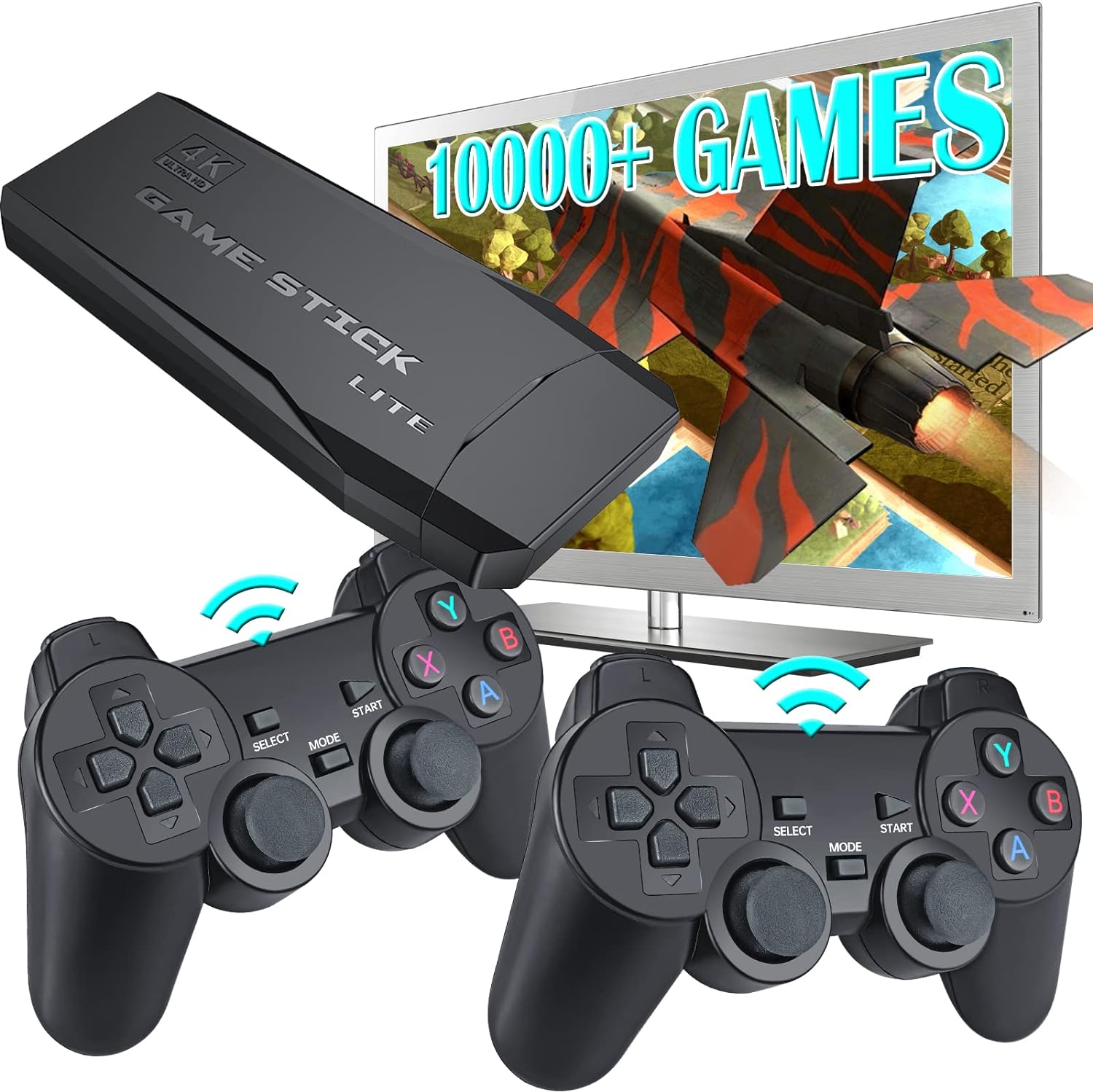 Microea Retro Game Console, Super Mini Game Box, Built in 15000 Classic Games, 4K HD Output, Plug and Play Game Console, Ideal Gift for Kids, Adult, Friend, Lover