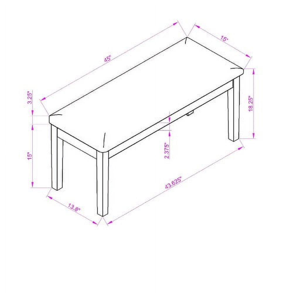 Modern 6 piece dinner set including dining table, dining chairs, 4 chairs and a bench, 60 inch dining table easy to assemble&nbsp;