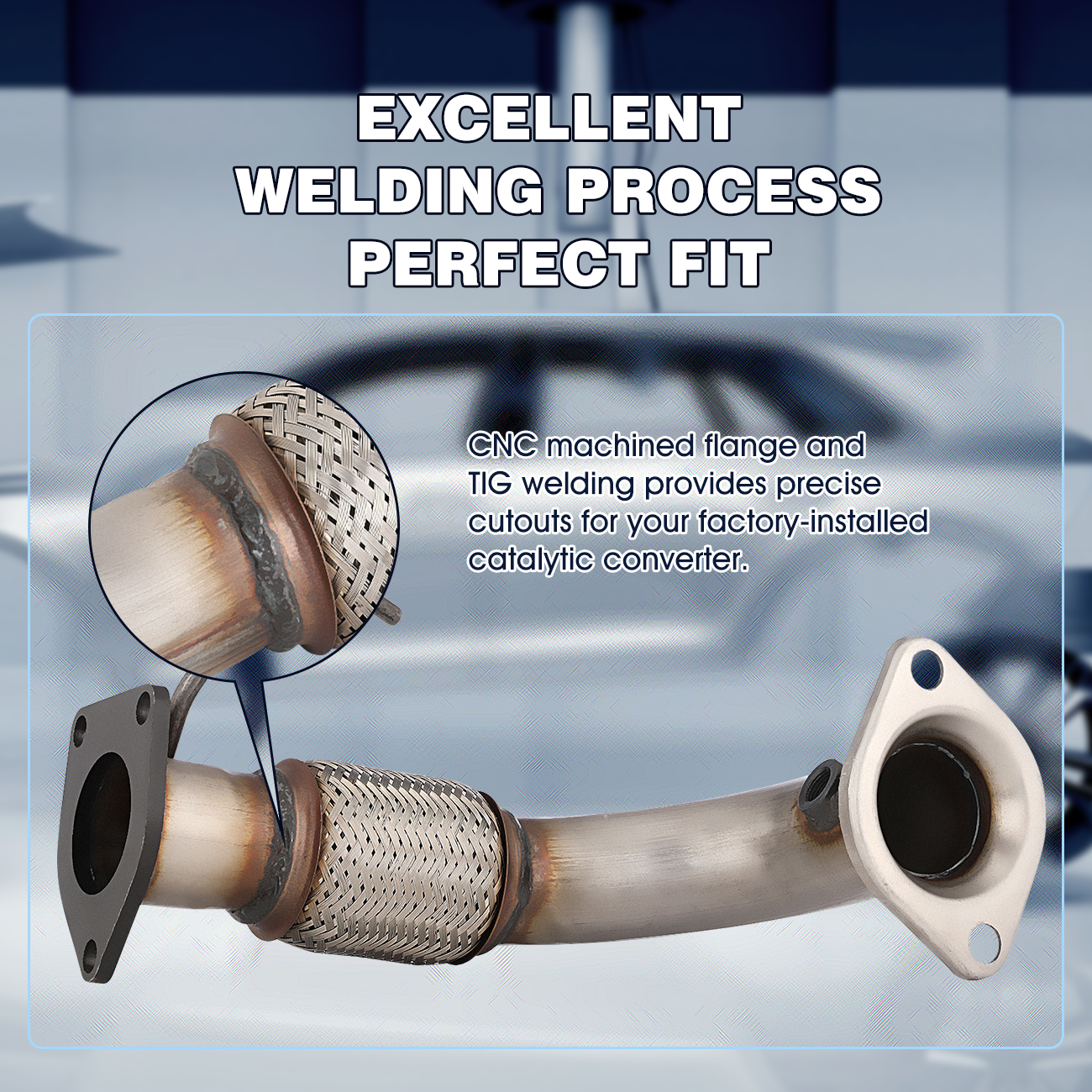 Honda Accord 2.4L Front Flex Pipe & Catalytic Converter 2003-2007 6H28826/45109