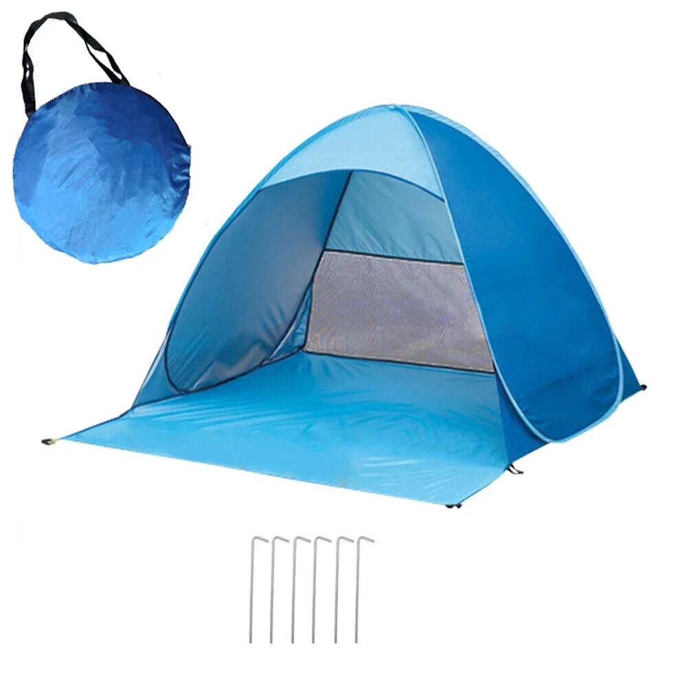 Pop Up Beach Tent Portable Sun Shade Shelter Outdoor Camping Fishing Canopy Blue