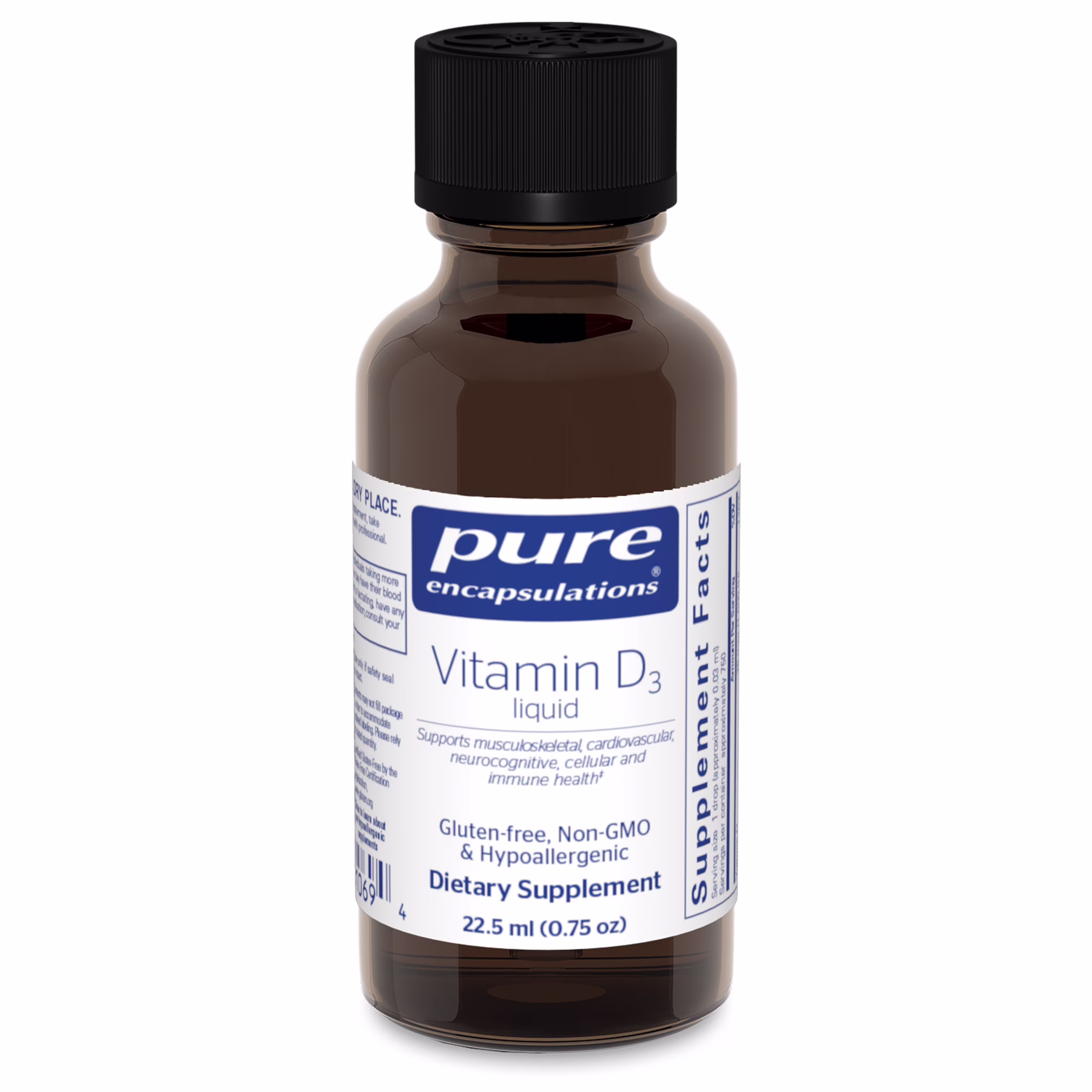 Pure Encapsulations Vitamin D3 Liquid | Supplement to Support Bone, Breast, Prostate, Cardiovascular, Colon, and Immune Health* | 0.75 fl. oz.