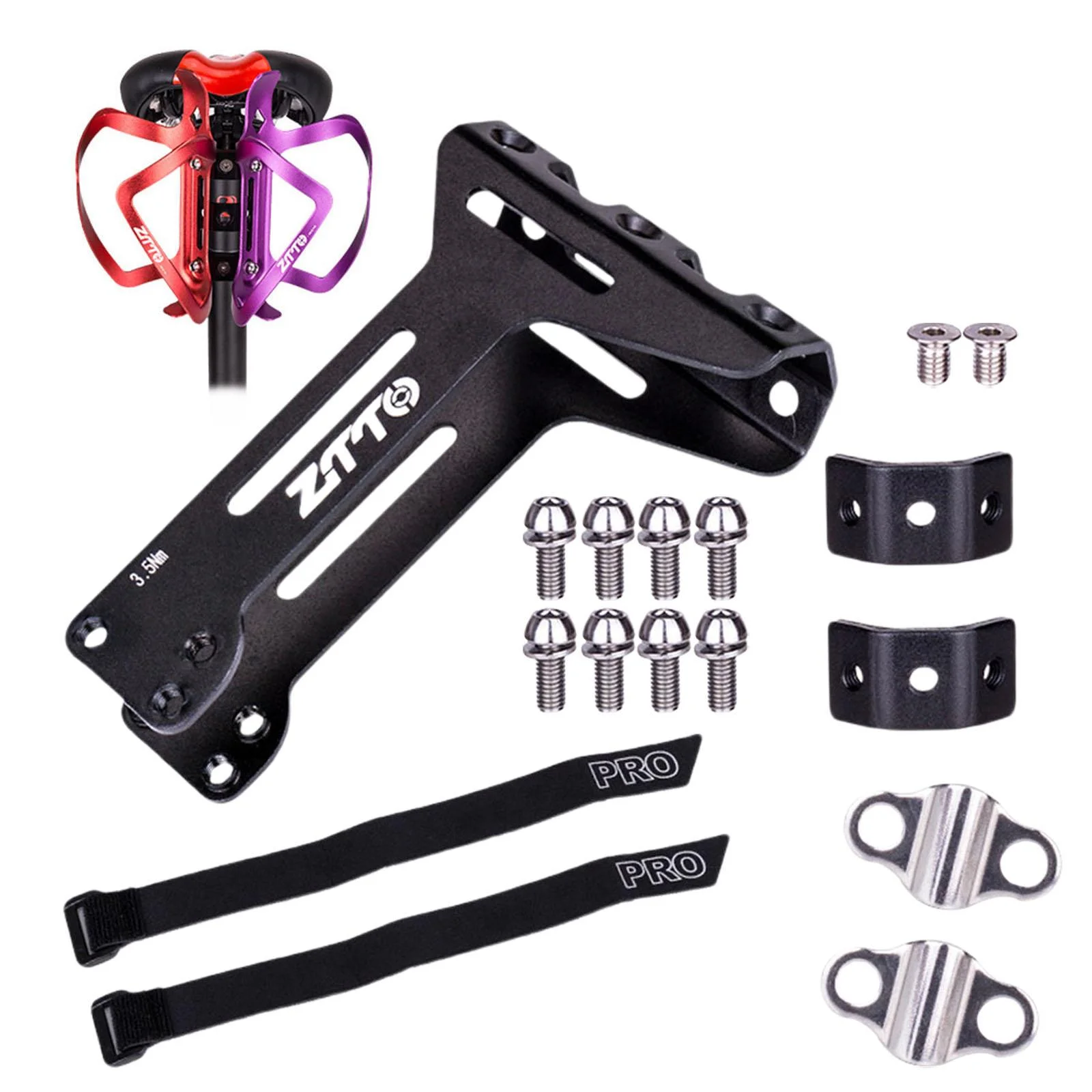 Bottle Cage Adapter Mount Adjustable Road Bike Handlebar Water Bottle Holder Seat Post Bottle Cage