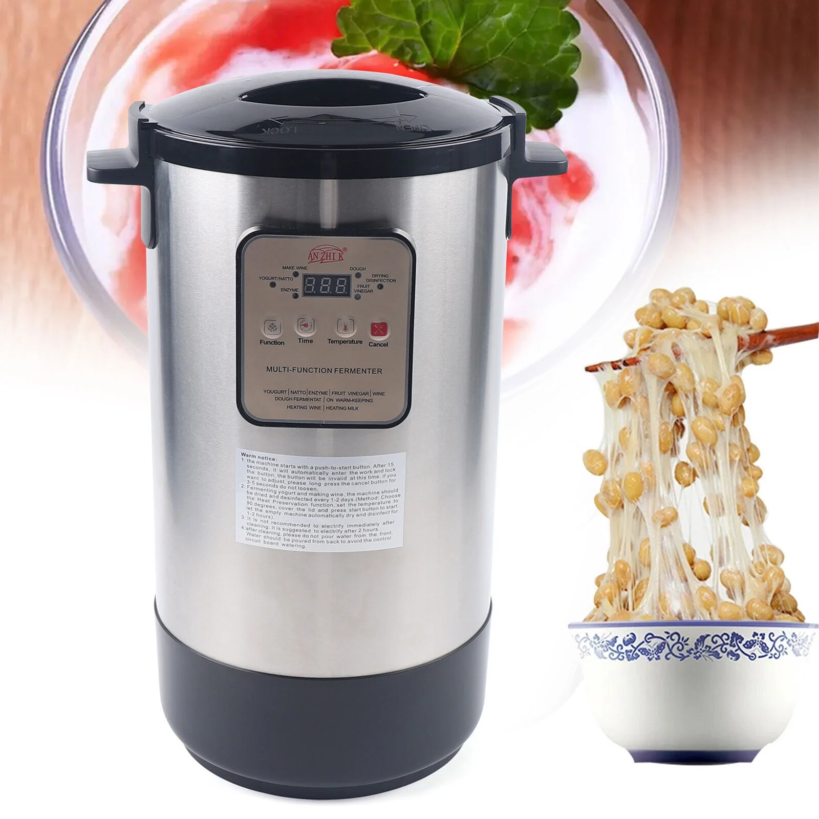 Fermentation Machine 12L Automatic Intelligent Control Yogurt Maker Rice Wine Fermenter