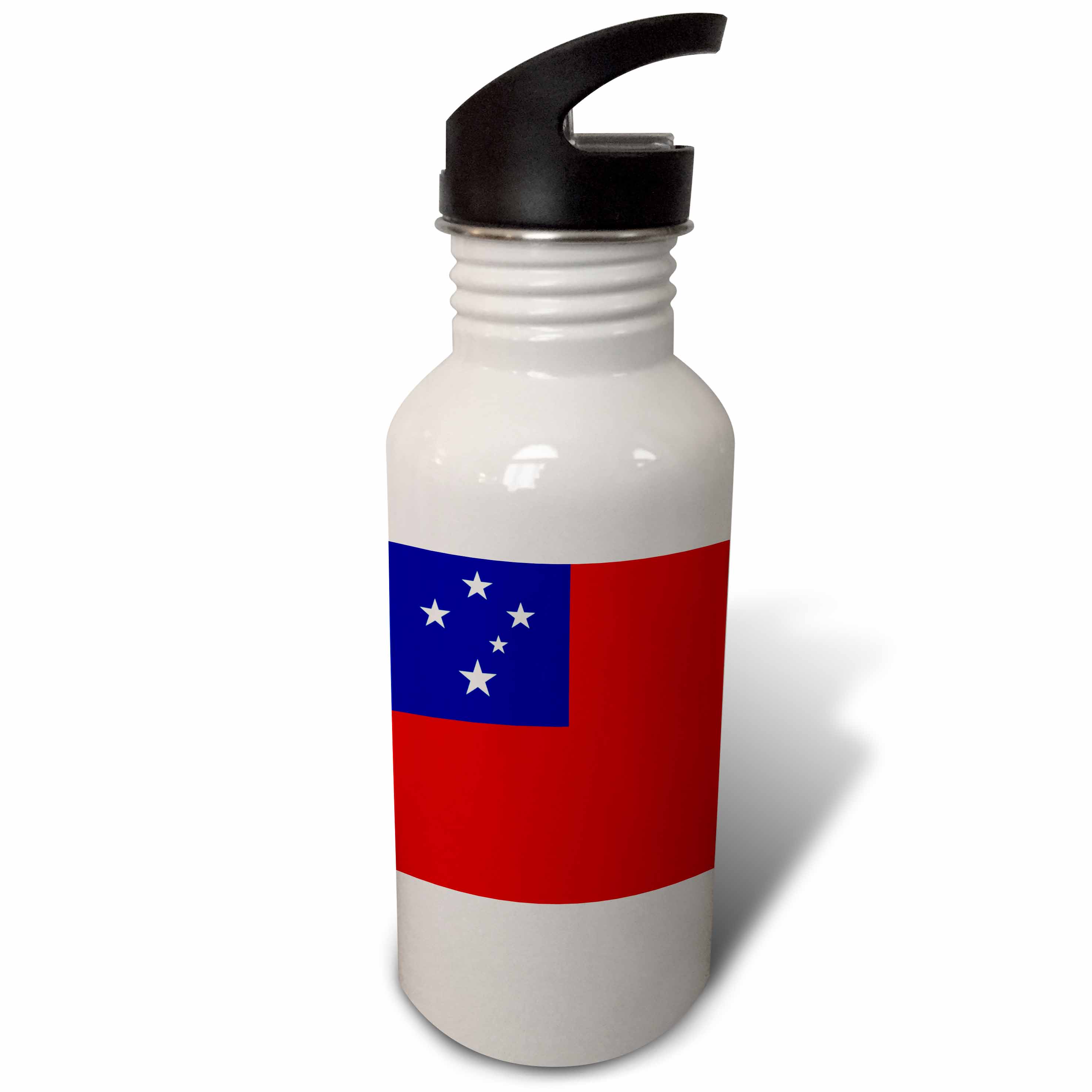 Flag of Samoa - Pacific island - Samoan red navy blue with white stars - Upolu SavaiI world country 21 oz Sports Water Bottle wb-158421-1