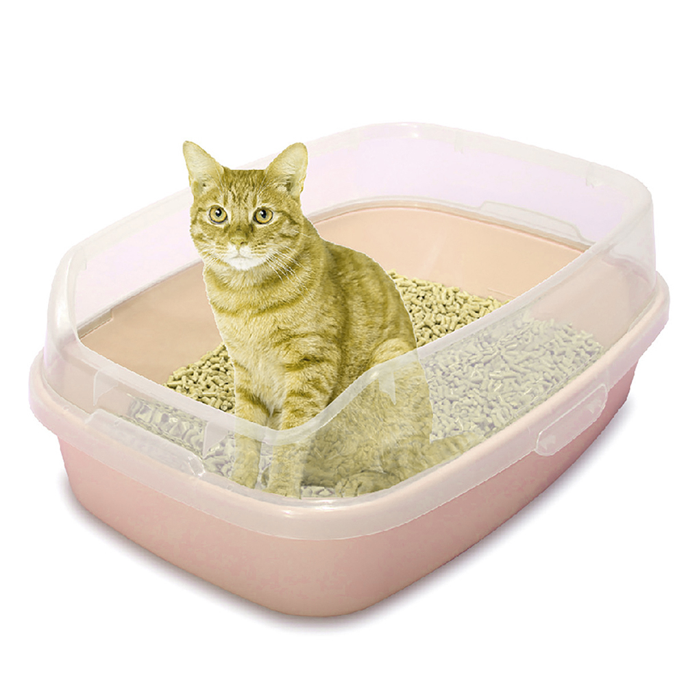 BAITGMYING Cat litter pans, Removable Open Litter Box, Easy to Clean Semi-Closed Litter Box for Cats