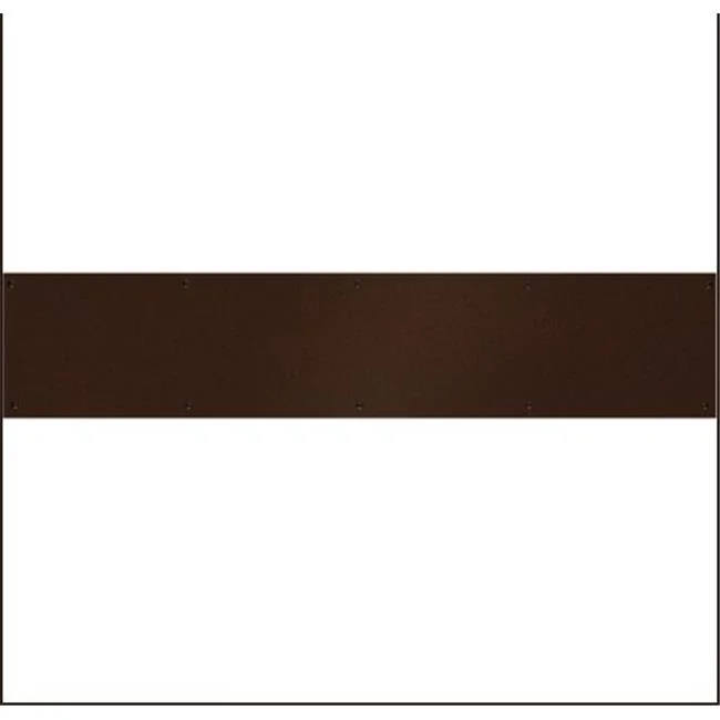 Brass Accents A09-P0630-770ADH 6 x 30 in. Kick Plate Weathered Flat Rust Adhesive Mount