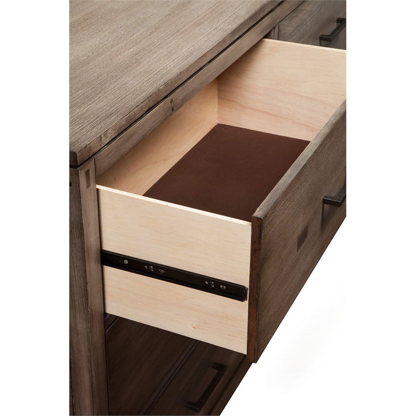 Home Square 3 Piece Set with Wood 2-Drawer Nightstand and 6-Drawer Dresser