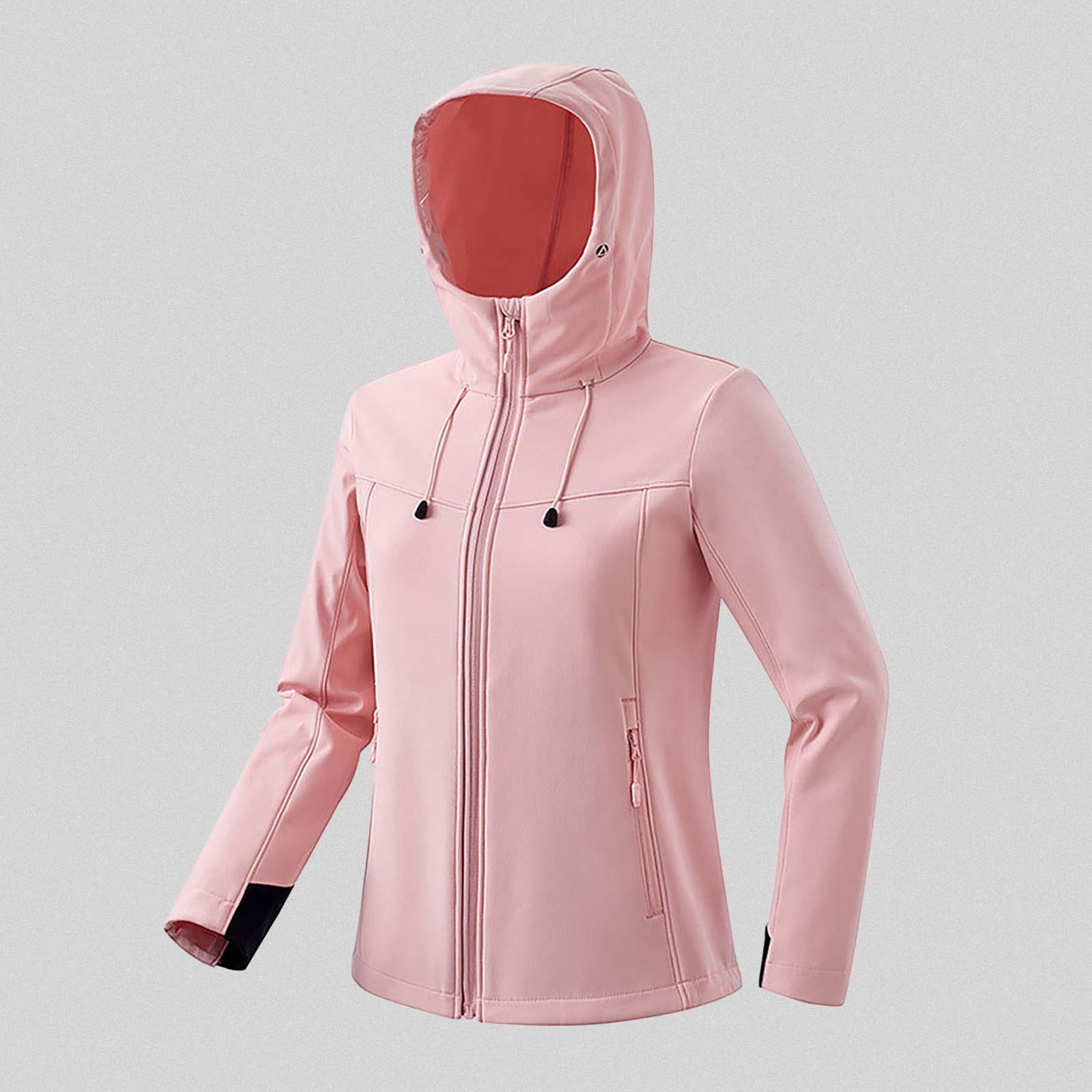 PMUYBHF Rain Jacket Womens Plus Waterproof With Hood Women's Solid Color Padded Windproof Insulated Outdoor Jacket for Autumn and Winter Hiking Jacket Women Women Blazer With Pockets