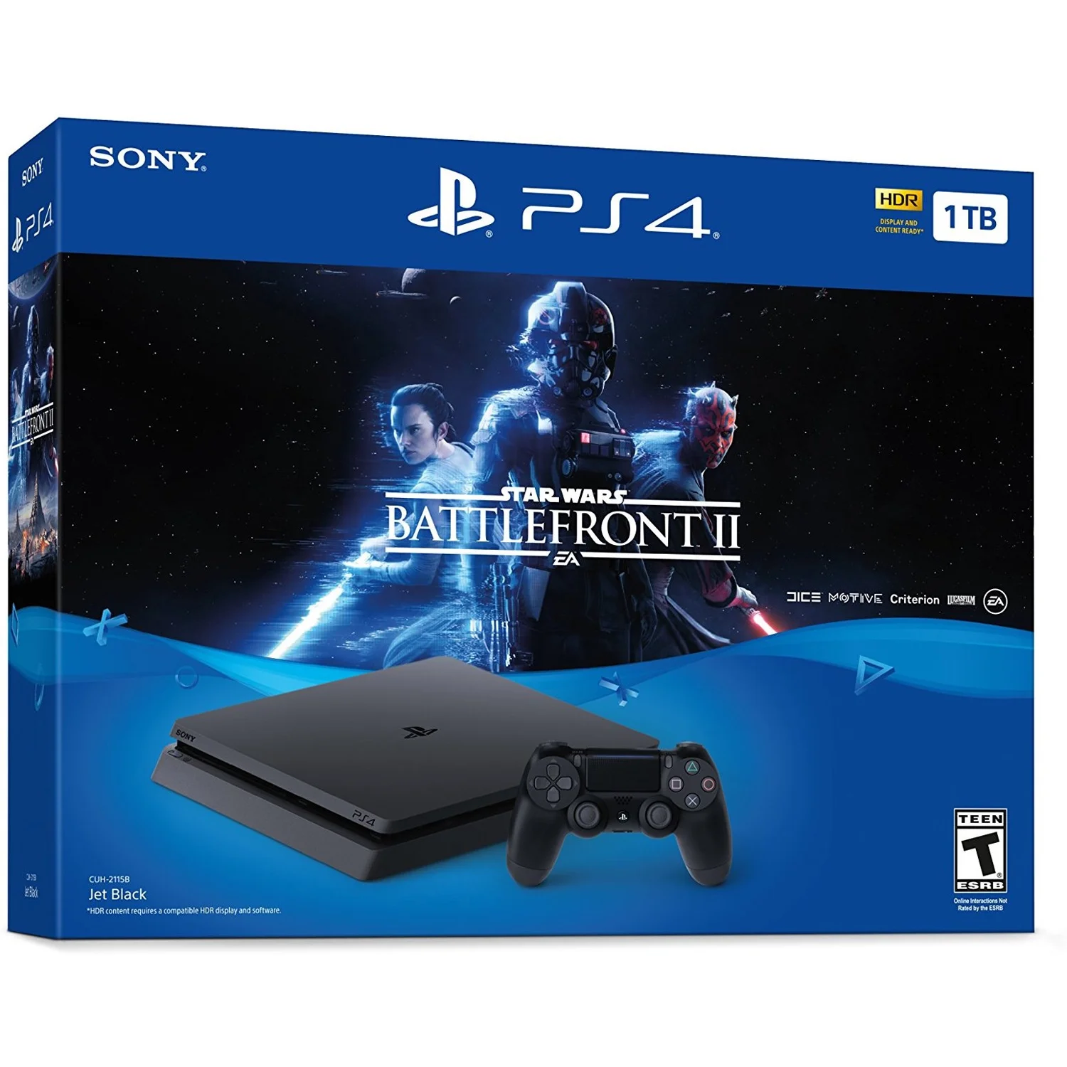 Sony PlayStation 4 Slim 1TB Star Wars Battlefront II Bundle, CUH-2115B