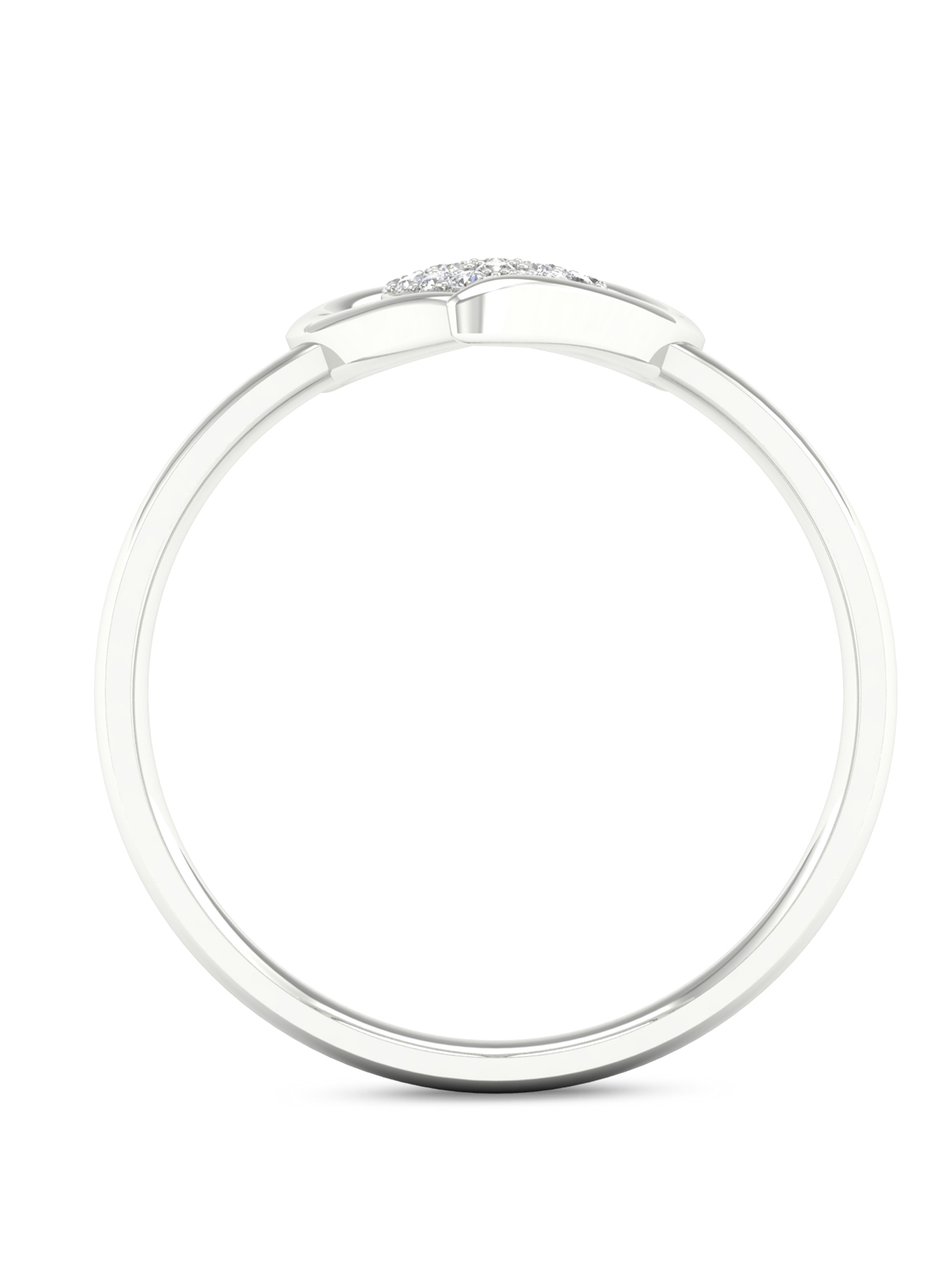 Imperial 1/20Ct TDW Diamond S925 Sterling Silver Cluster Heart Fashion Ring (H-I, I2)