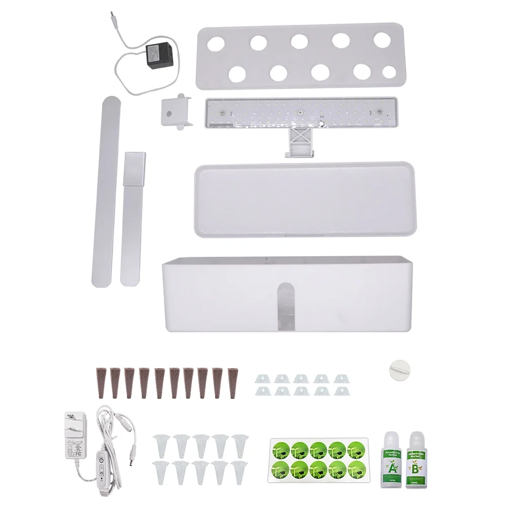 Smart Hydroponics Growing System Indoor Herb Garden Kit 9 Pods Automatic Timing with Height Adjustable 15W Grow Lights 2L Water Tank Smart Water Pump for Home Office Kitchen