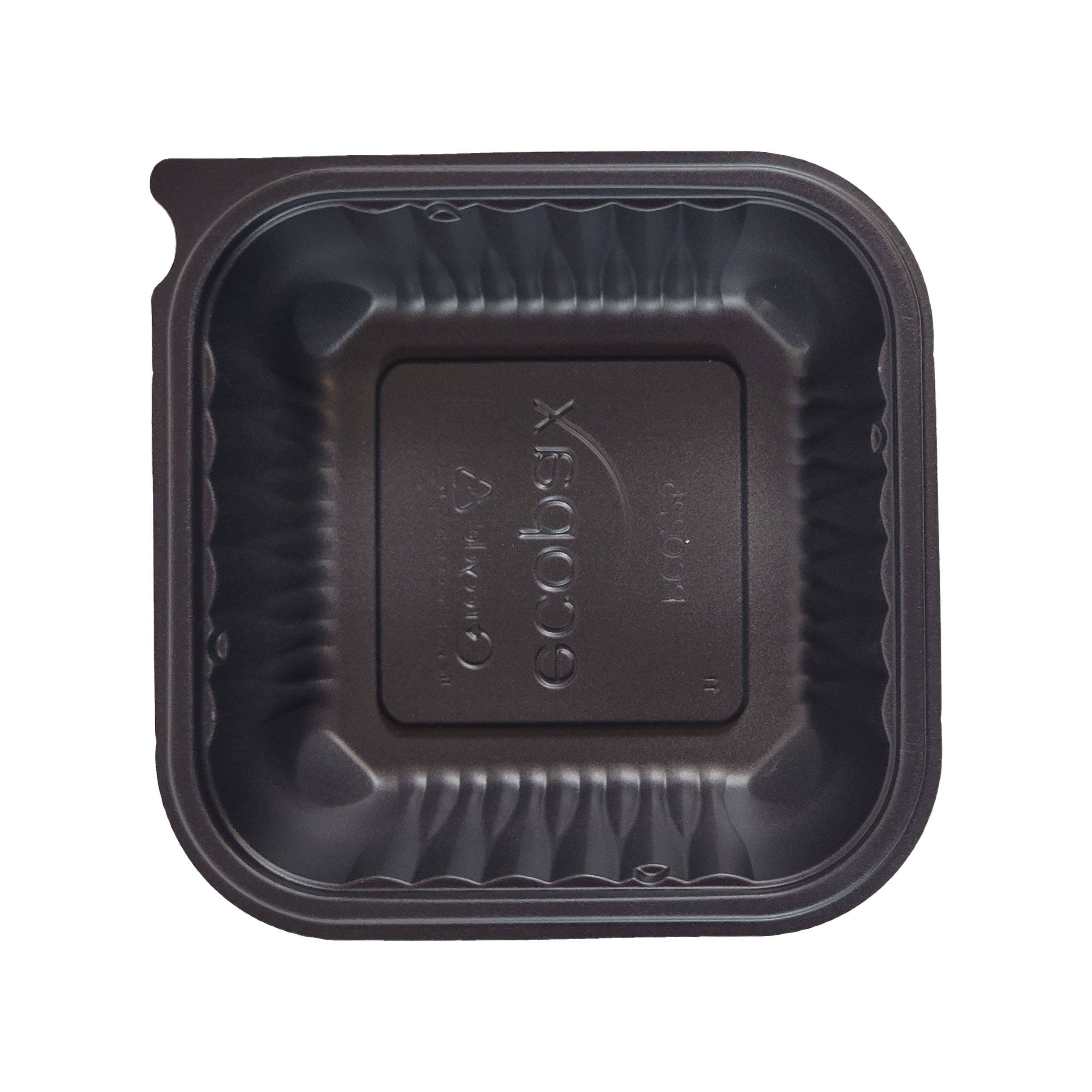 [320 Sets] PP Pebble Box Serving Tray with Lid, Food Container (6x6 1 Compartment)