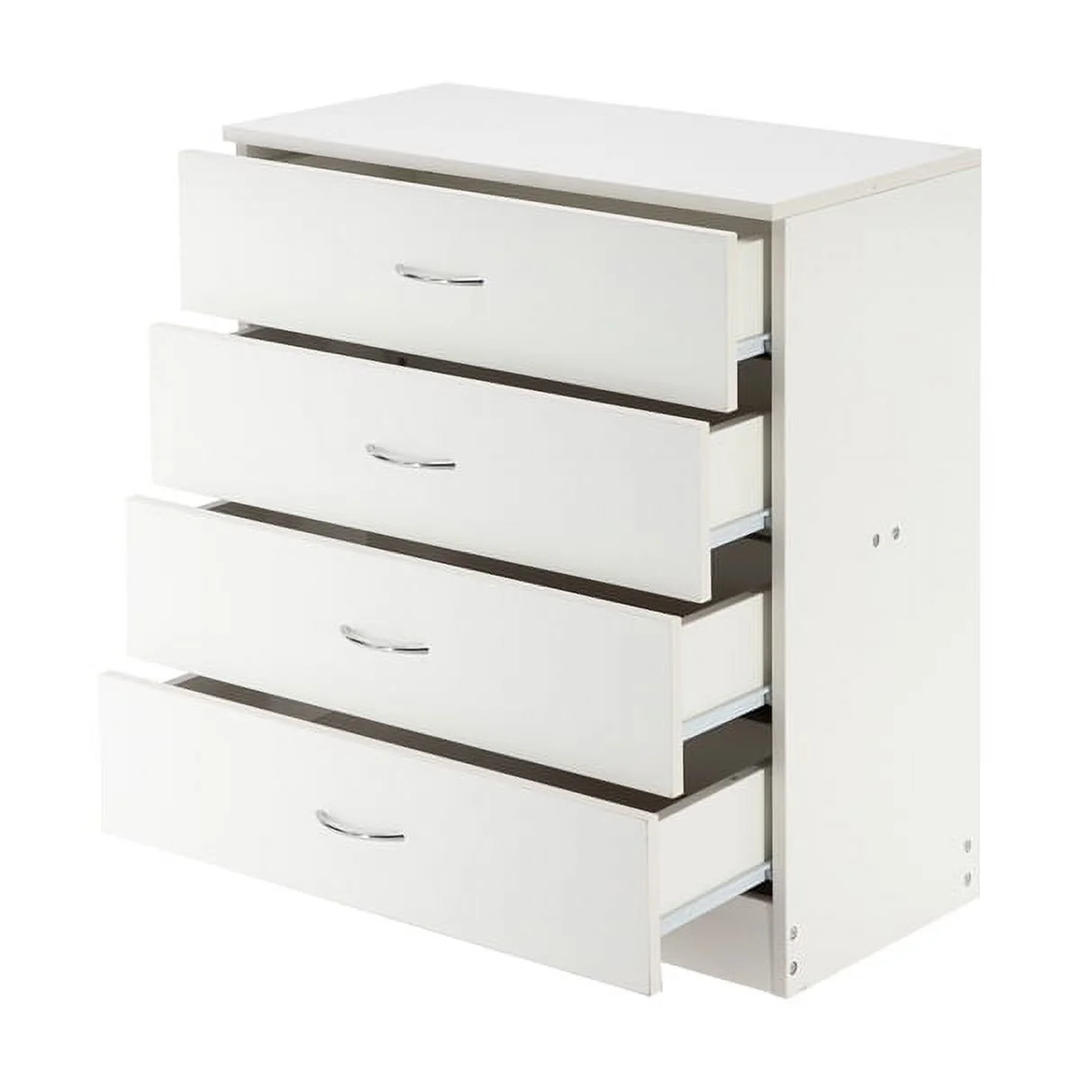 4-Drawer MDF Wood Simple Dresser, White