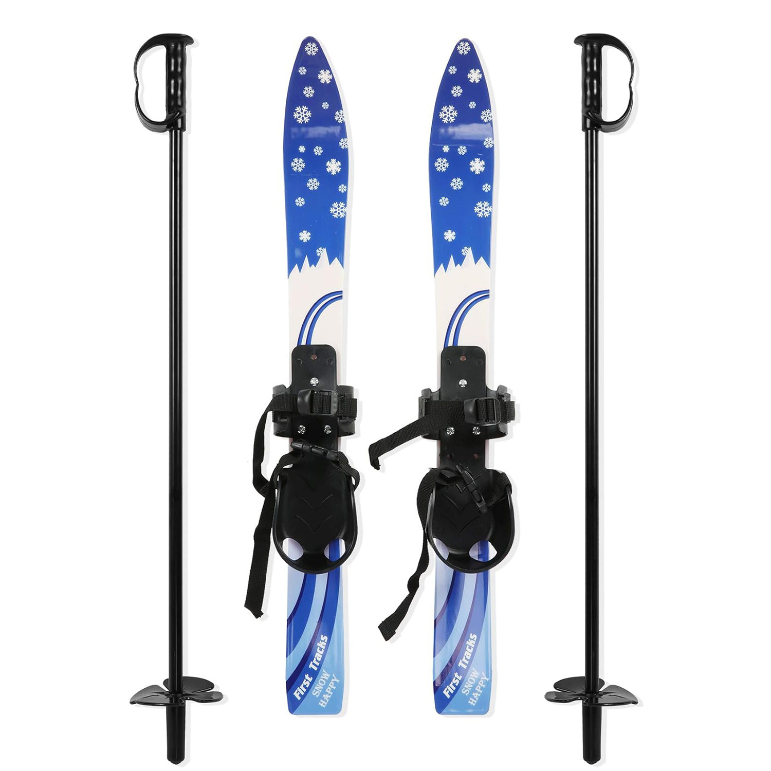 Kids' Snow Ski & Pole Set - 2 Ski boards, 2 Poles - 3.24 - Empower your little ones to glide on snow confidently and safely!