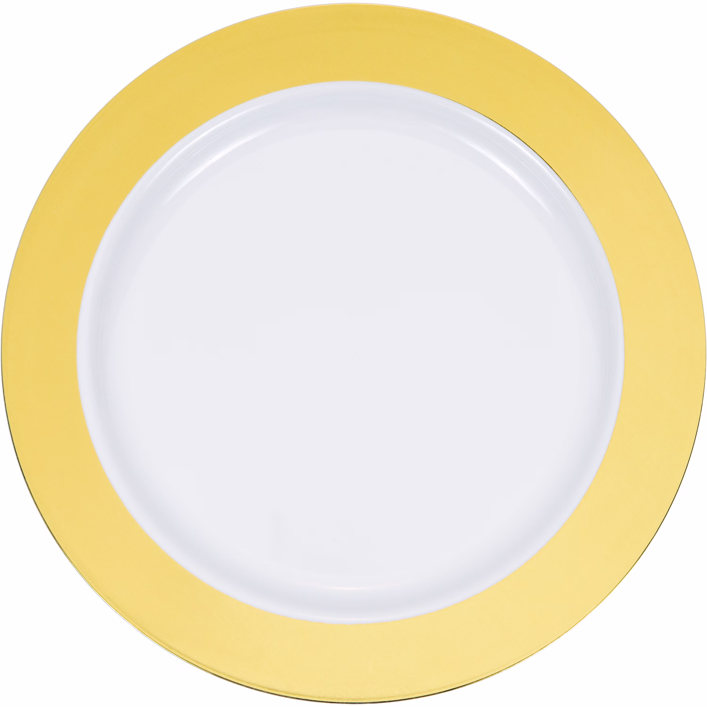 Gold Rim Plastic Plates, 30 Count
