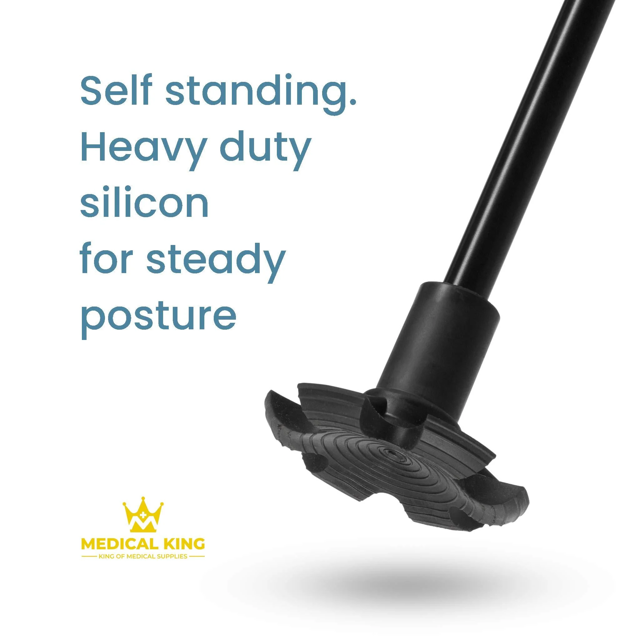 Walking Cane Adult Self-Standing Foldable Collapsible Adjustable Black