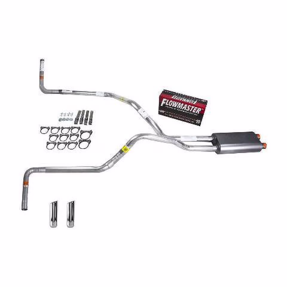 Silverado 96-99 dual exhaust 2.5 pipe Flowmaster 50 RW Tip Side Exit