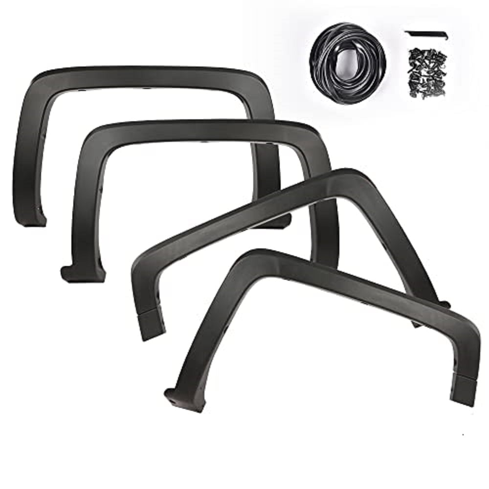 G-Plus Fender Flares Fit for 2014-2018 Chevy Silverado 2500HD/3500HD Wheel Cover Protector 4pcs