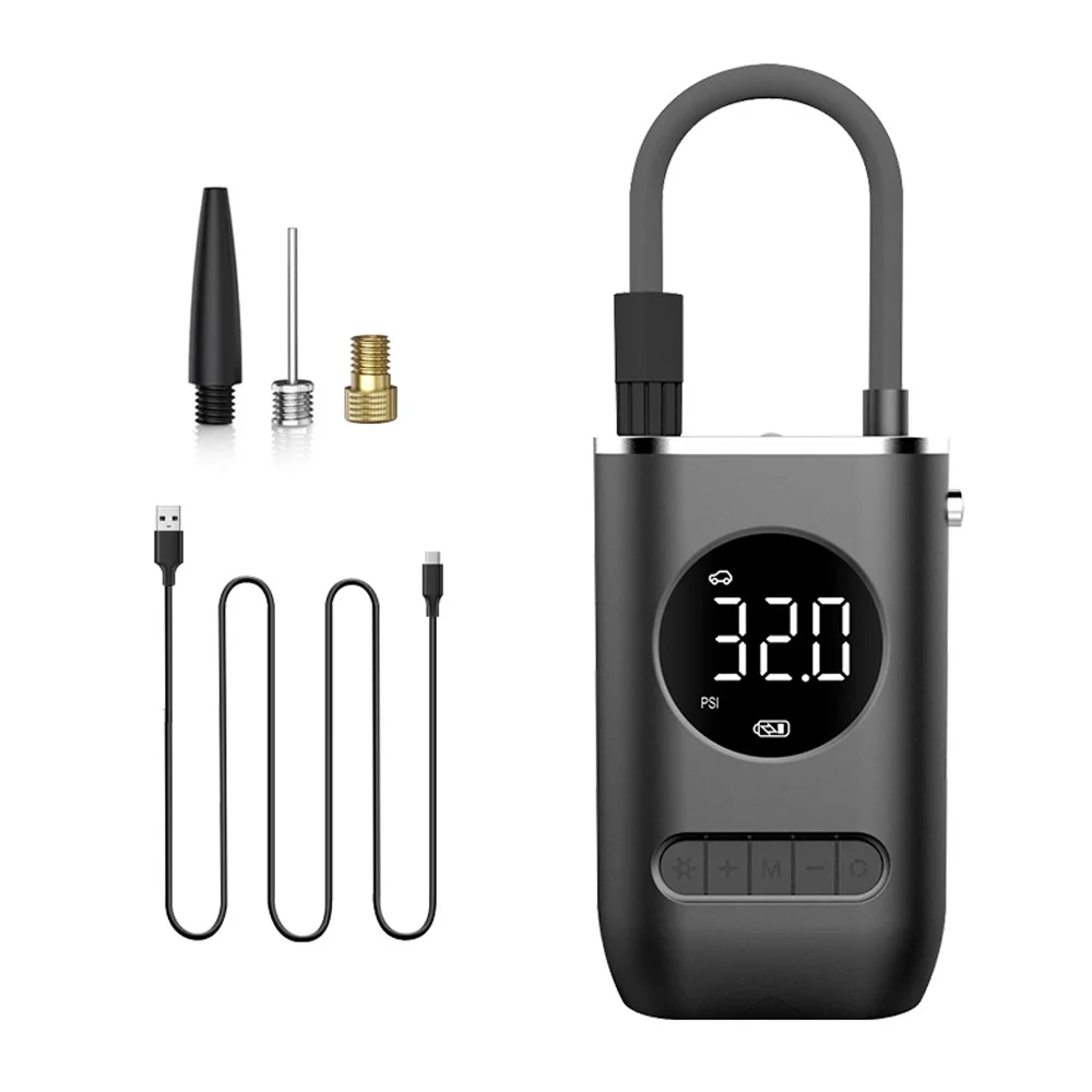 Mini Car Air Pump 150PSI Cordless Air Compressor Portable Electric Tire Inflator with LED Light Auto-Off Function for Car Motorcycle Tires Balls