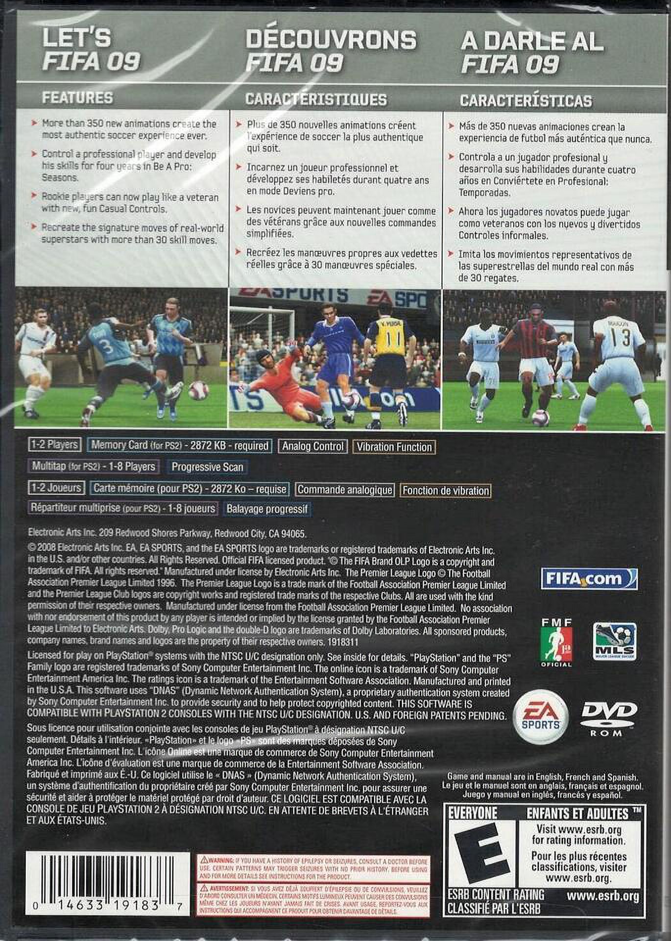 FIFA Soccer 2009 PS2 (Brand New Factory Sealed US Version) Playstation 2