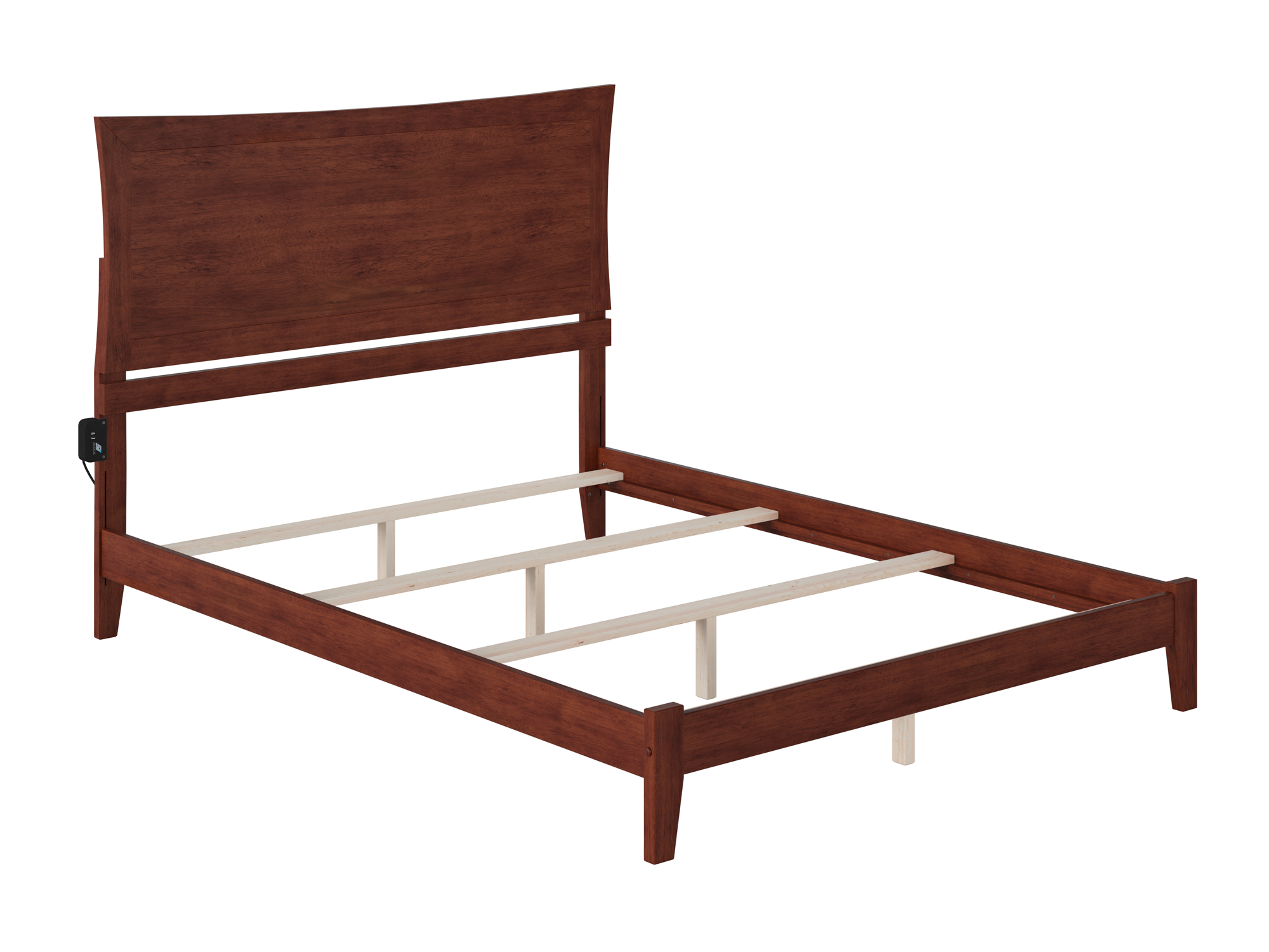 AFI Metro Queen Wood Traditional Bed Frame with Panel Headboard, Walnut