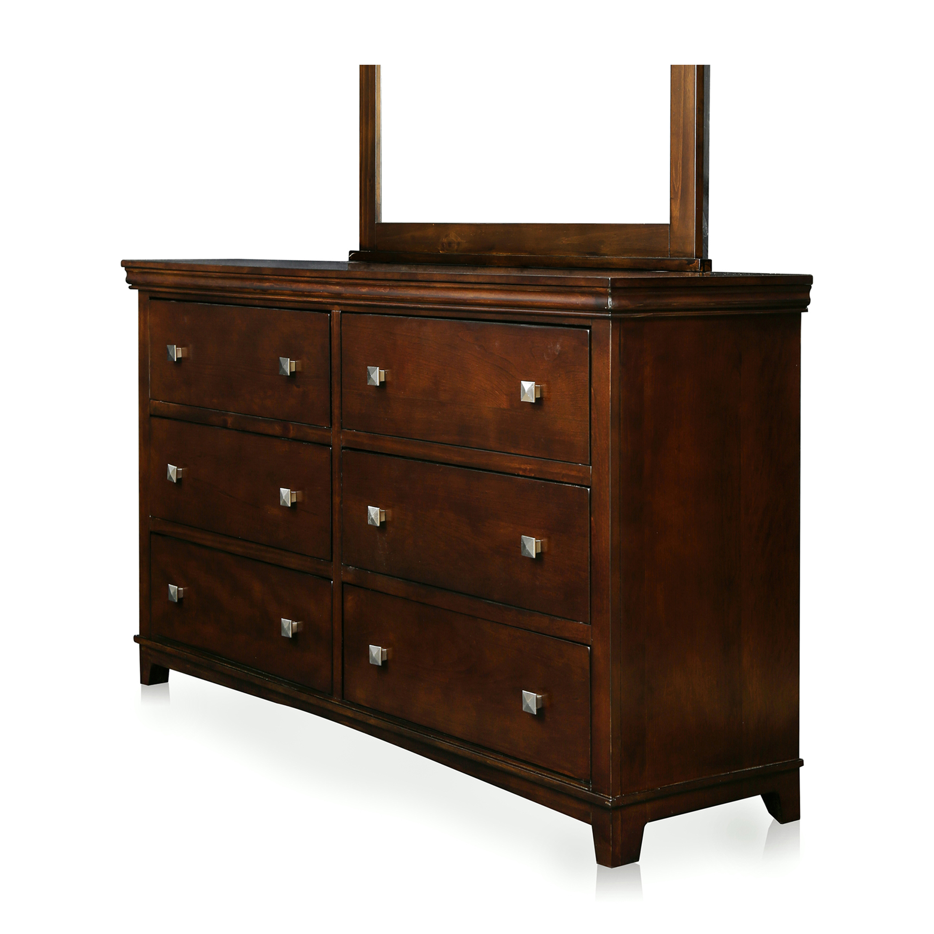 Furniture of America Katherine Transitional 6-Drawer Dresser, Espresso