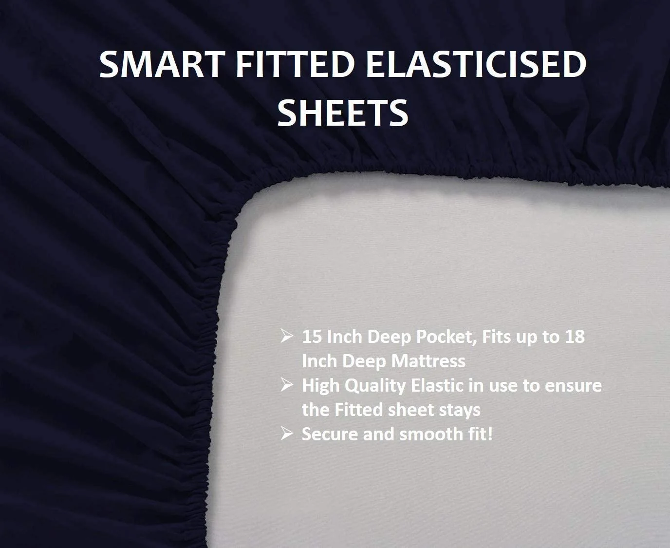Thread Count -400 Bed Sheets Italian Finish 100% Egyptian Cotton 4-PCs - Sheet Set, Fits Mattress Upto 21