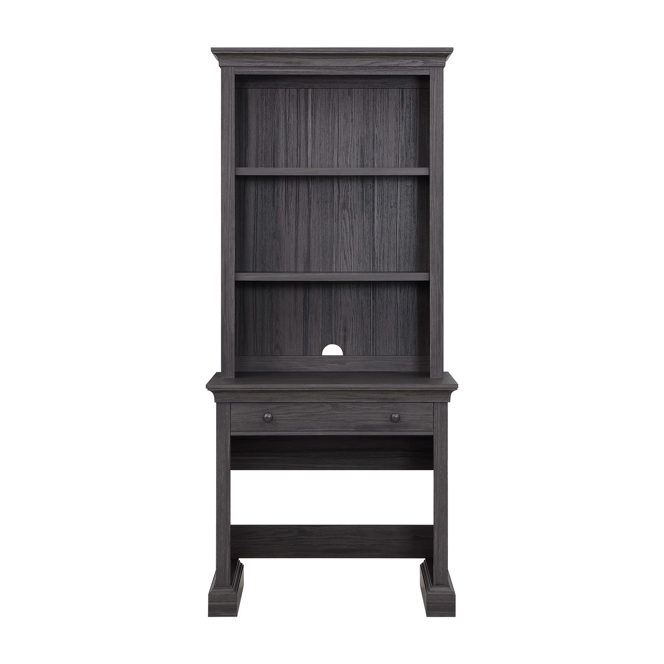 Better Homes & Gardens Canton Writing Desk with 2-Shelf Hutch, Tobacco Oak Finish
