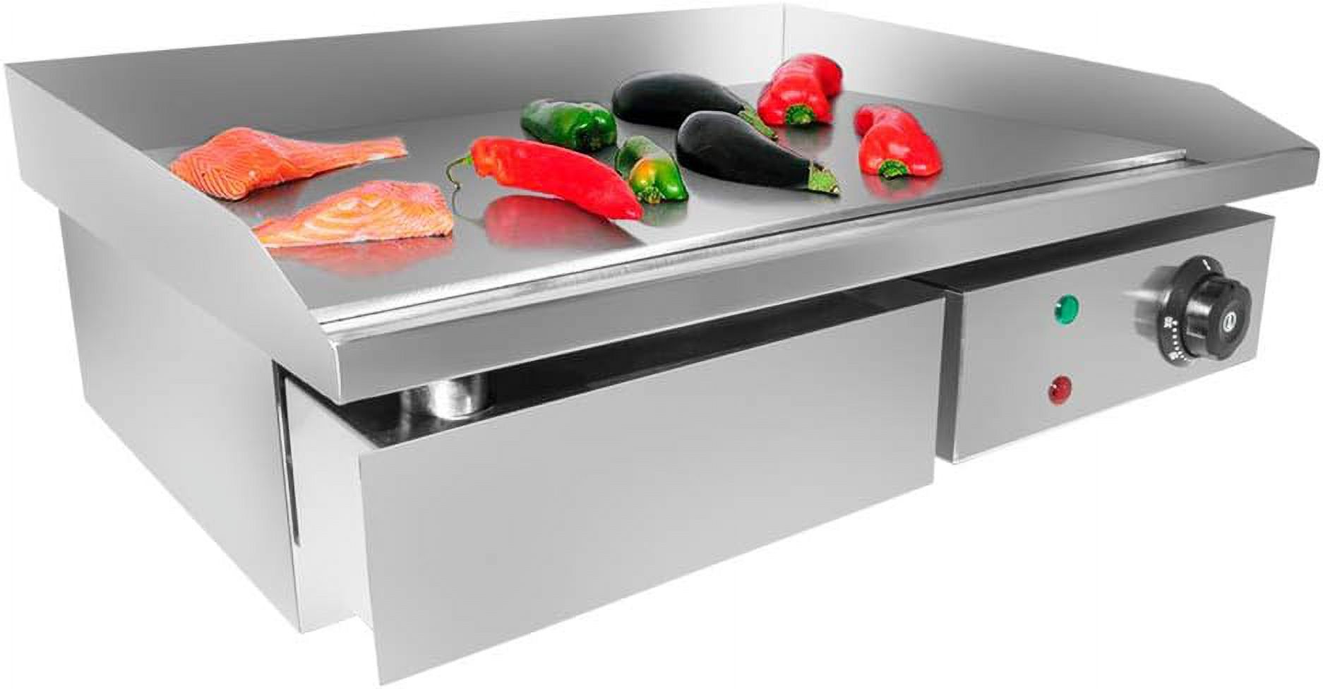 Flat Top Griddle | Teppanyaki Grill With Single Thermostat | Griddle | 21.50’ X 16.00’ | 110V