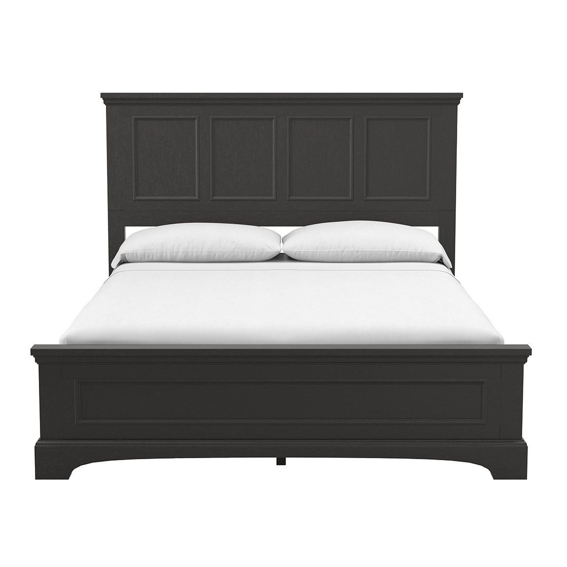 OSP Home Furnishings Farmhouse Basics Queen Bed Set 3/CTN in Rustic Black Finish