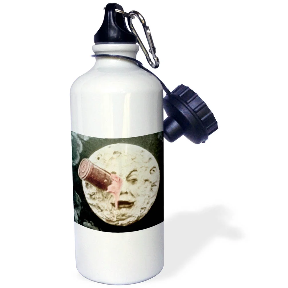 A Trip to the Moon (Hand Colored Muted) 21 oz Sports Water Bottle wb-50668-1