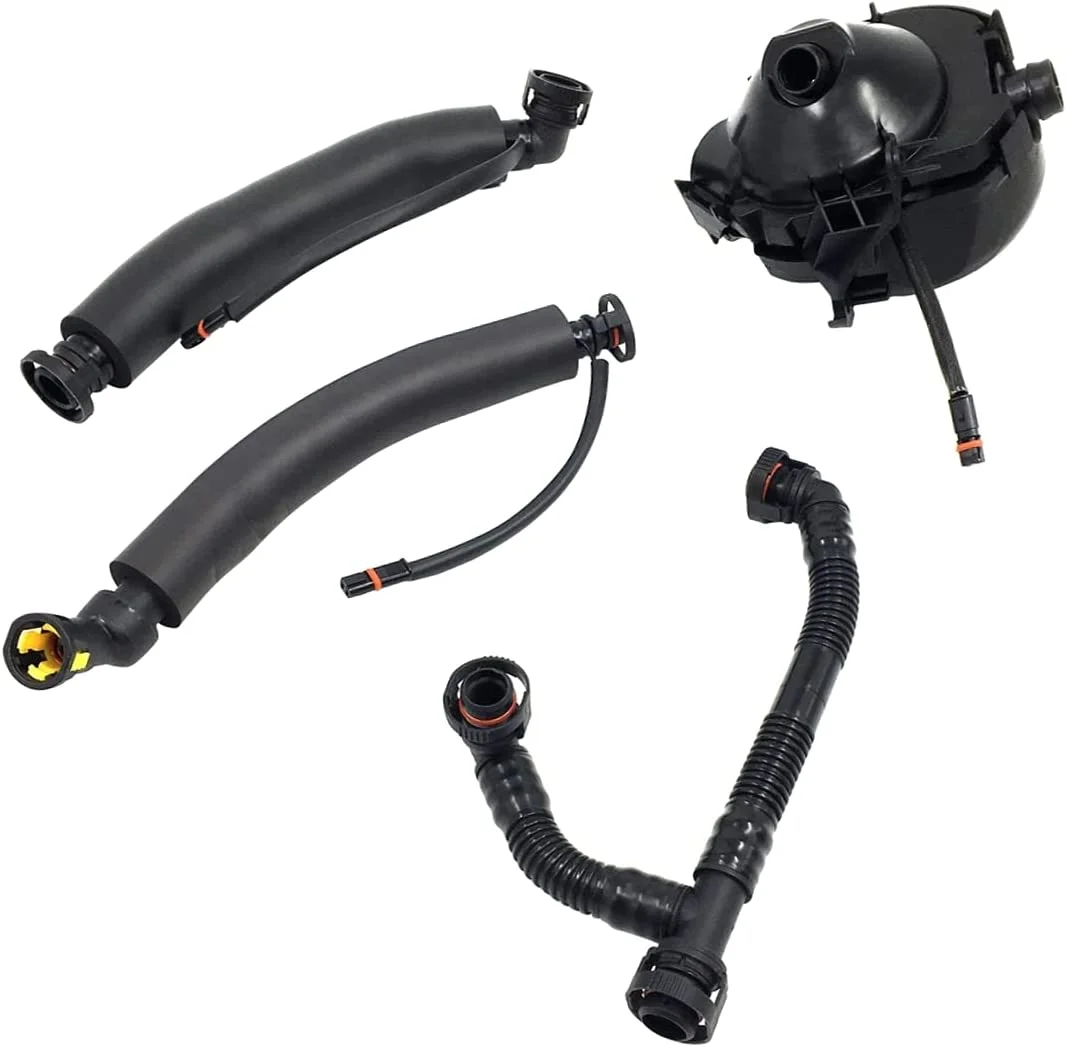 Mid Valley - Crankcase Vent Valve Oil Separator W/ Crankcase Vent Hoses For BMW E60 E85 E90 530I 11617531423