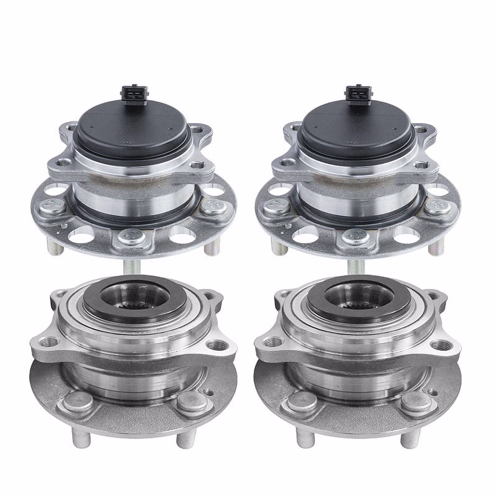 MotorbyMotor - Front Rear Wheel Hub Bearing Assembly fits for Kia Optima Sportage Cadenza, Hyundai Sonata Tucson Wheel Bearing and Hub Assembly-5 Lugs 4pc Set 513374 512553
