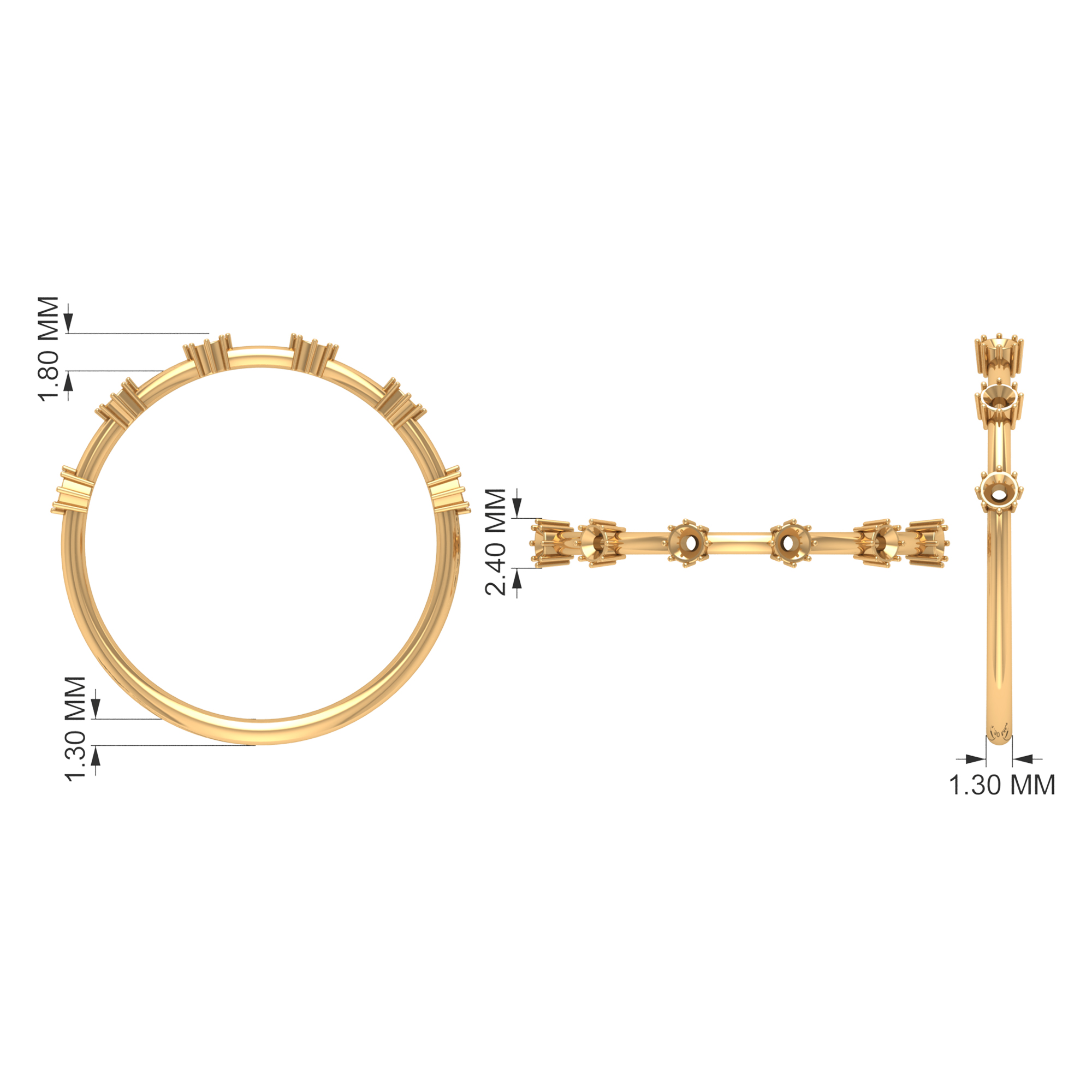 1/4 CT Round Shape Garnet Stackable Band Ring, 925 Sterling Silver, US 4.00