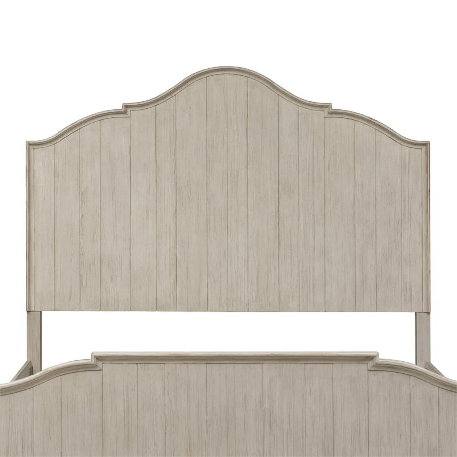 Farmhouse Reimagined White King Panel Headboard Engineered Wood