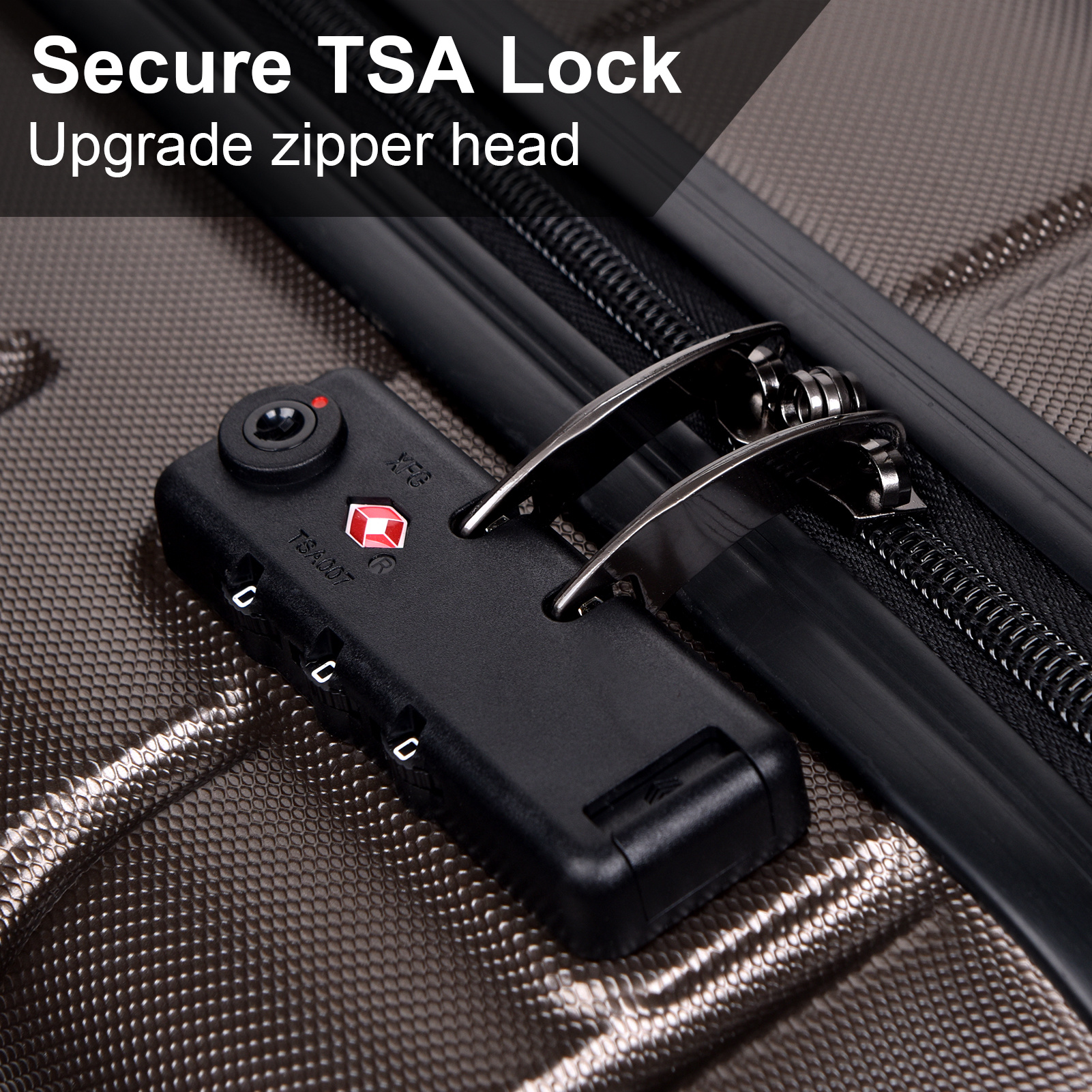 Luxury 3-Piece Luggage Set - 3 Piece Set - 22.82 - Travel stylishly with TSA locks and 360-degree spinner wheels