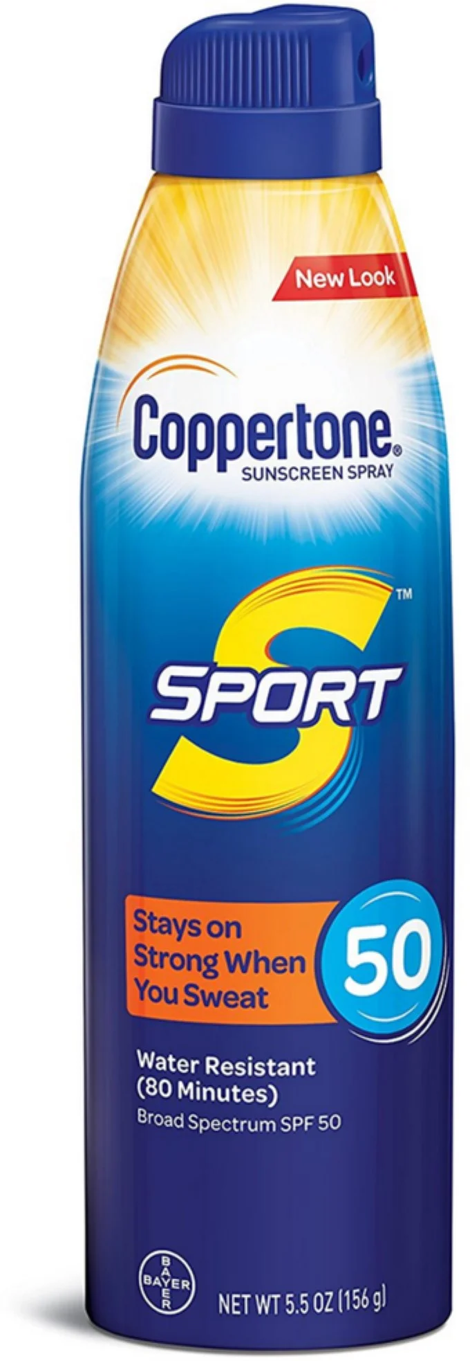 Coppertone SPORT Continuous Sunscreen Spray Broad Spectrum SPF 50, 5.5 oz (Pack of 6)