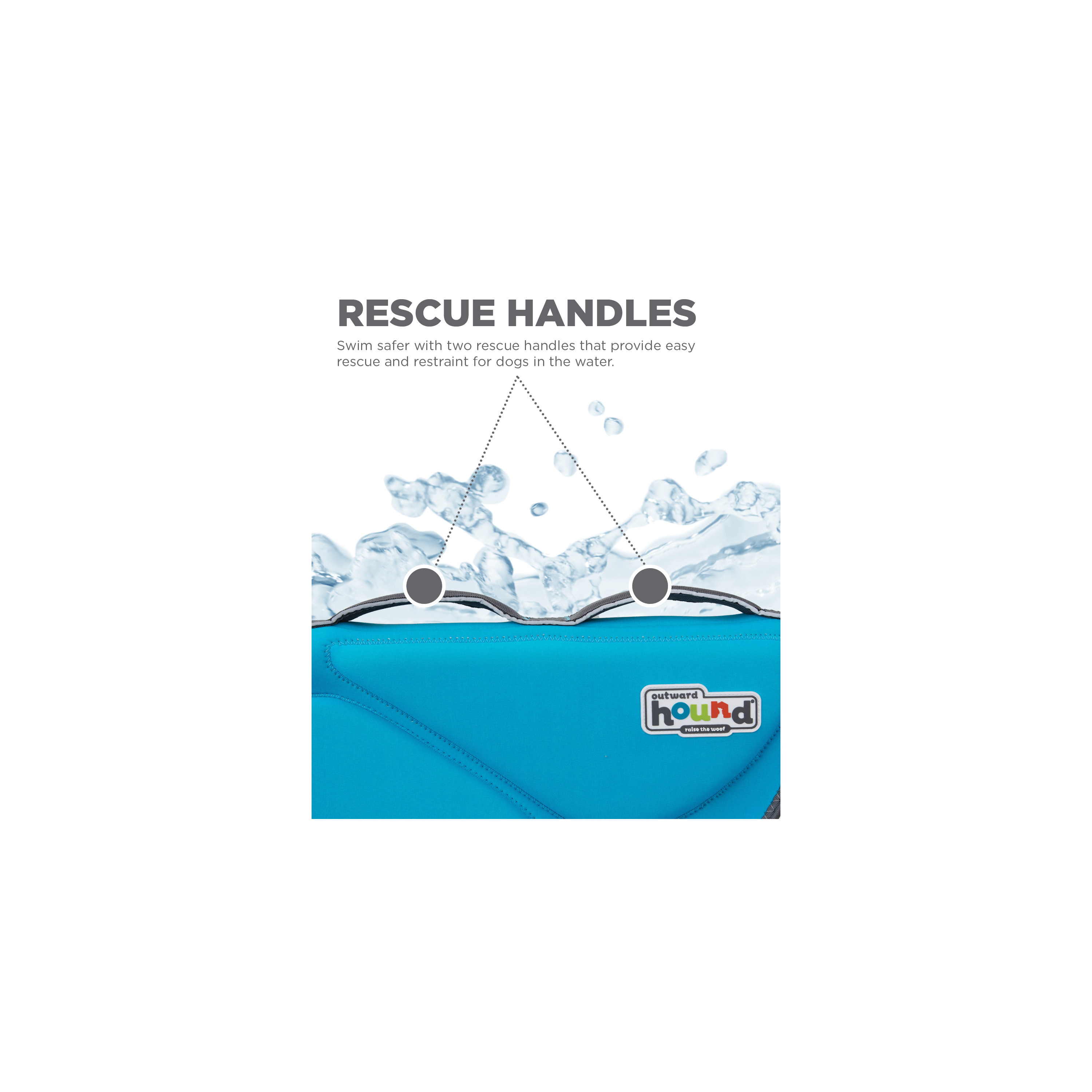 Outward Hound Dawson Swim Dog Life Jacket, Blue, XL