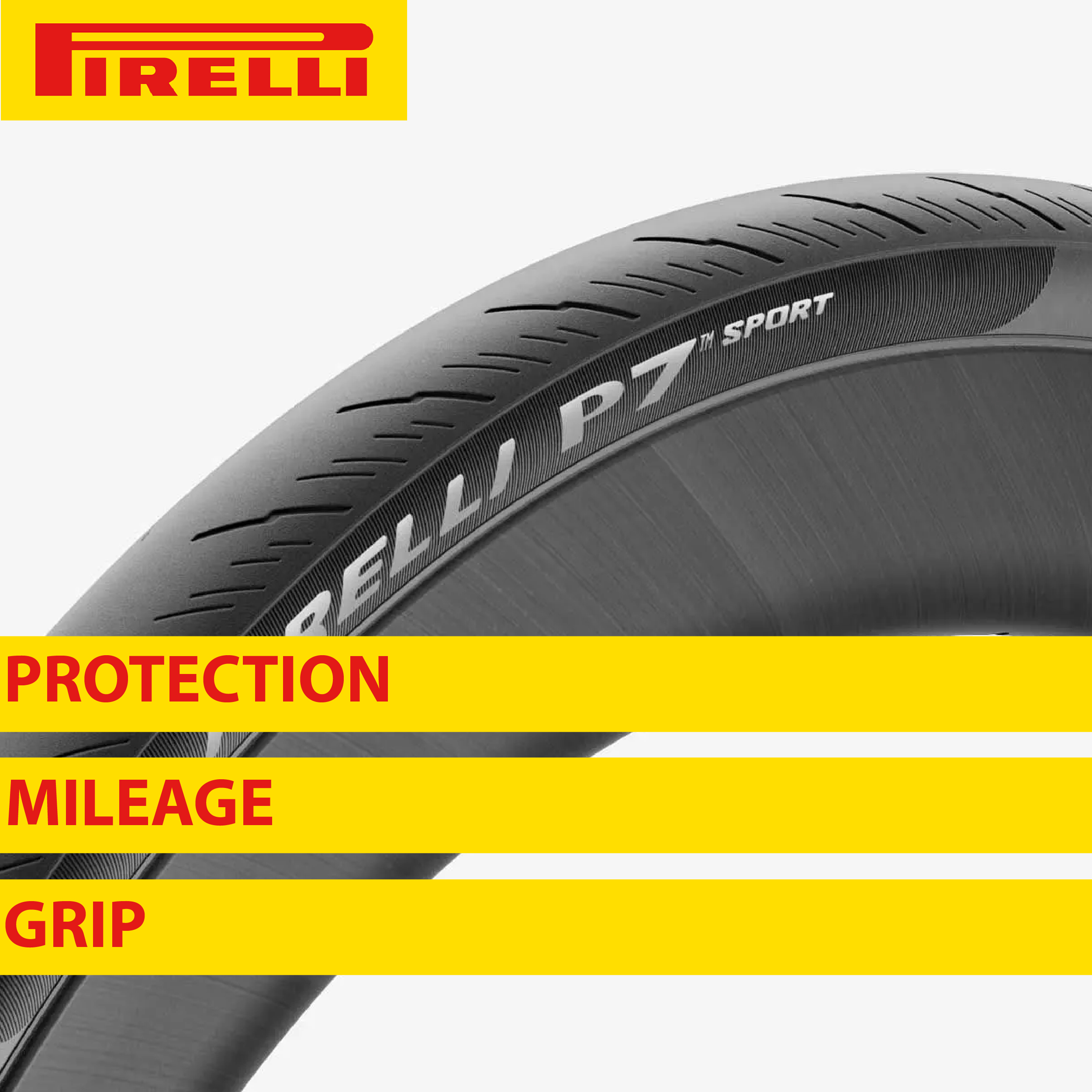 Pirelli P7 Sport 28-622 (700x28c) Road Bicyle Tire + SmarTUBE EVO 25/28-622 Presta 60mm - 2 Pack