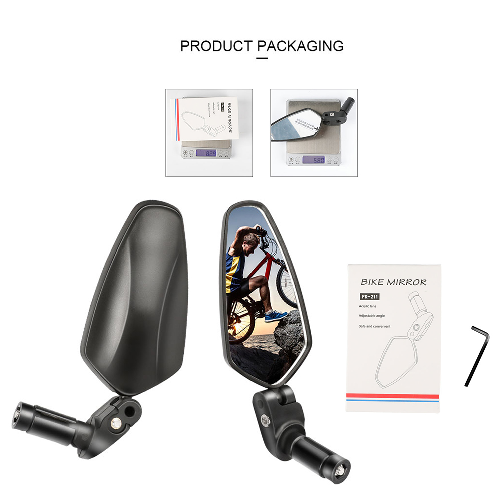 occkic Bicycle Mirror 360° Rotatable Bicycle Rearview Mirror Handlebar Rearview Mirror Suitable For Road Mountain Children Adult Bike