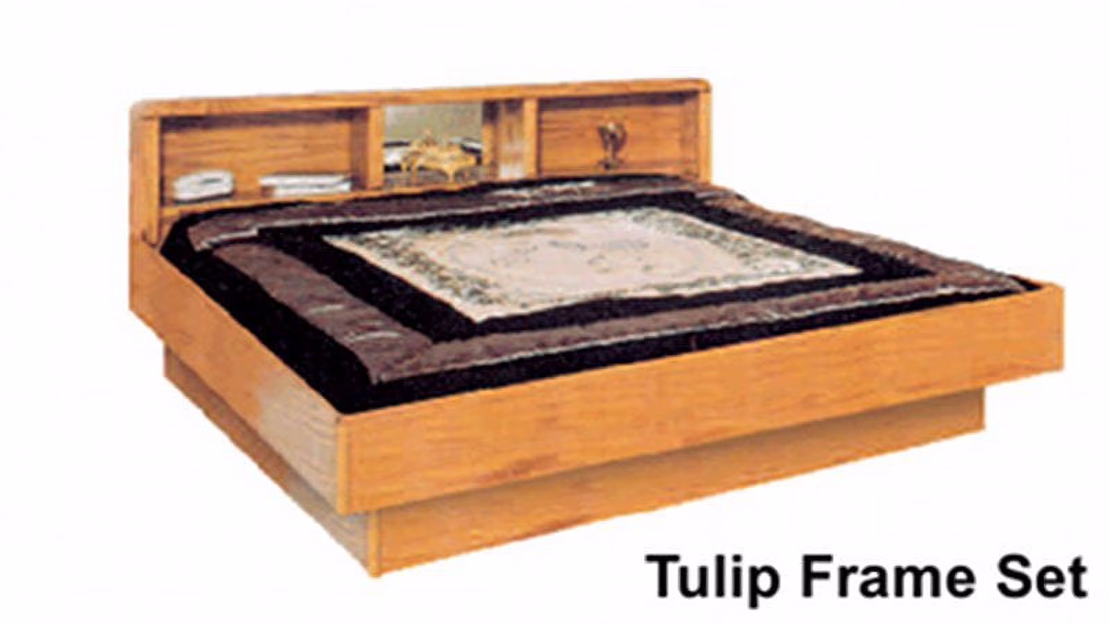 Oakland Hardside Waterbed With Tulip Headboard, Semi Waveless Matters and Waterbed Starter Kit