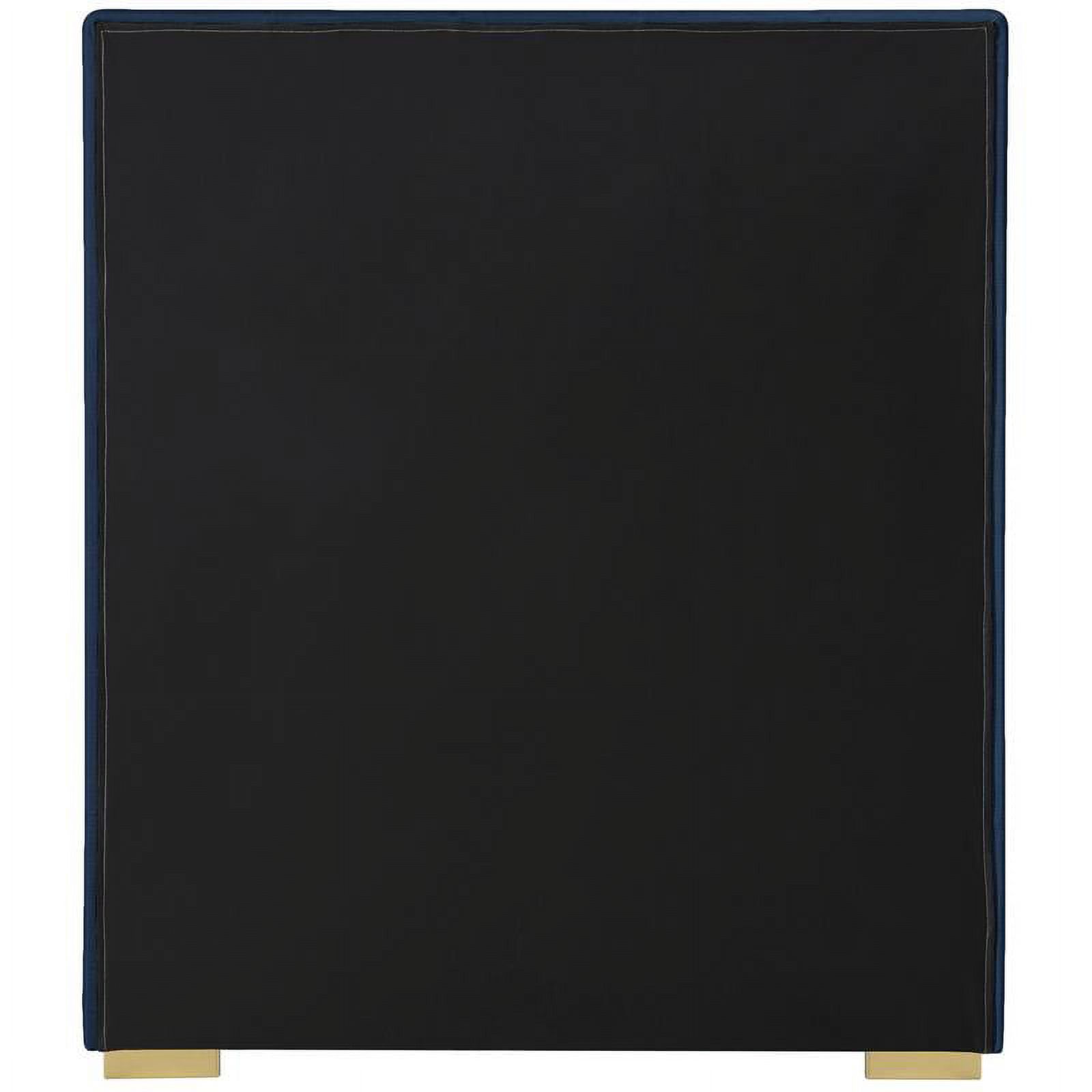 Meridian Furniture Pierce Navy Linen Textured Fabric Twin Bed